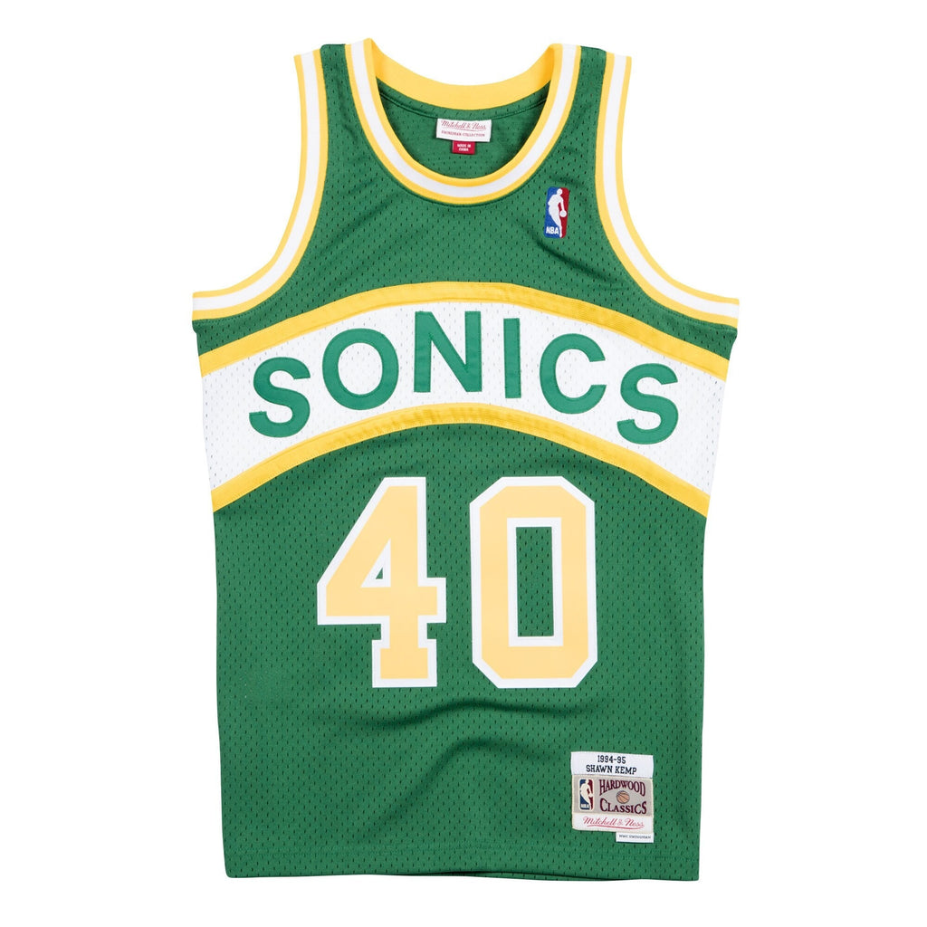 Seattle SuperSonics Mitchell & Ness Shawn Kemp Hardwood Classics Road Swingman Jersey - Men's NBA Team Jersey Basketball Fan Apparel