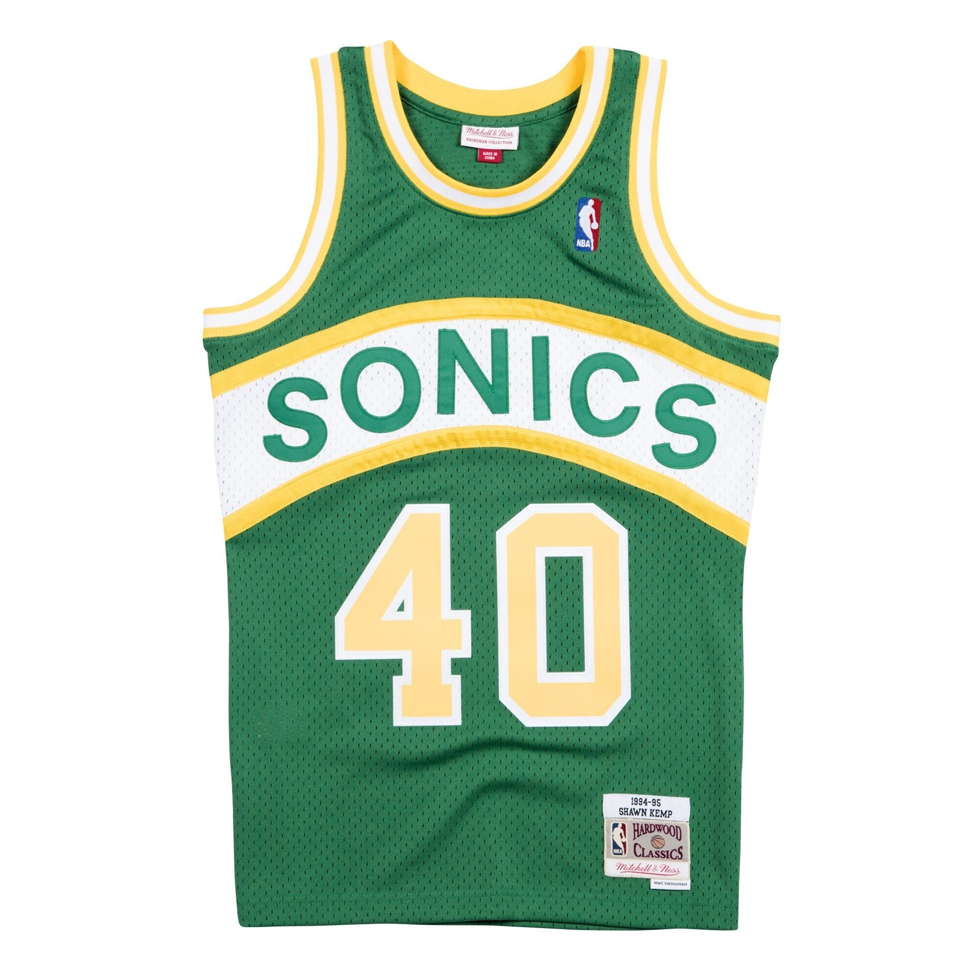 Seattle SuperSonics Mitchell & Ness Shawn Kemp Hardwood Classics Road Swingman Jersey - Men's NBA Team Jersey Basketball Fan Apparel