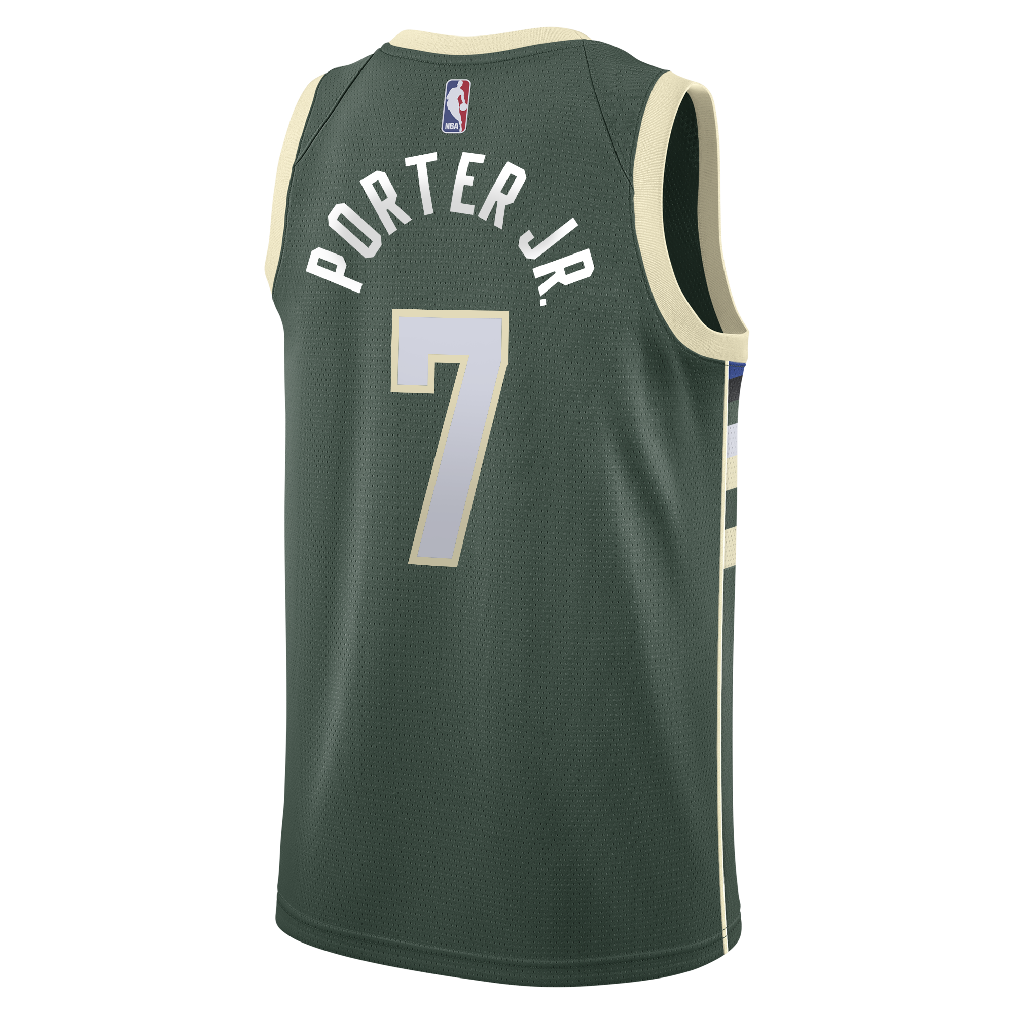 Milwaukee Bucks Nike Icon Edition Swingman Jersey - Hunter Green - Kevin Porter Jr. - Youth NBA Team Jersey Basketball Fan Apparel