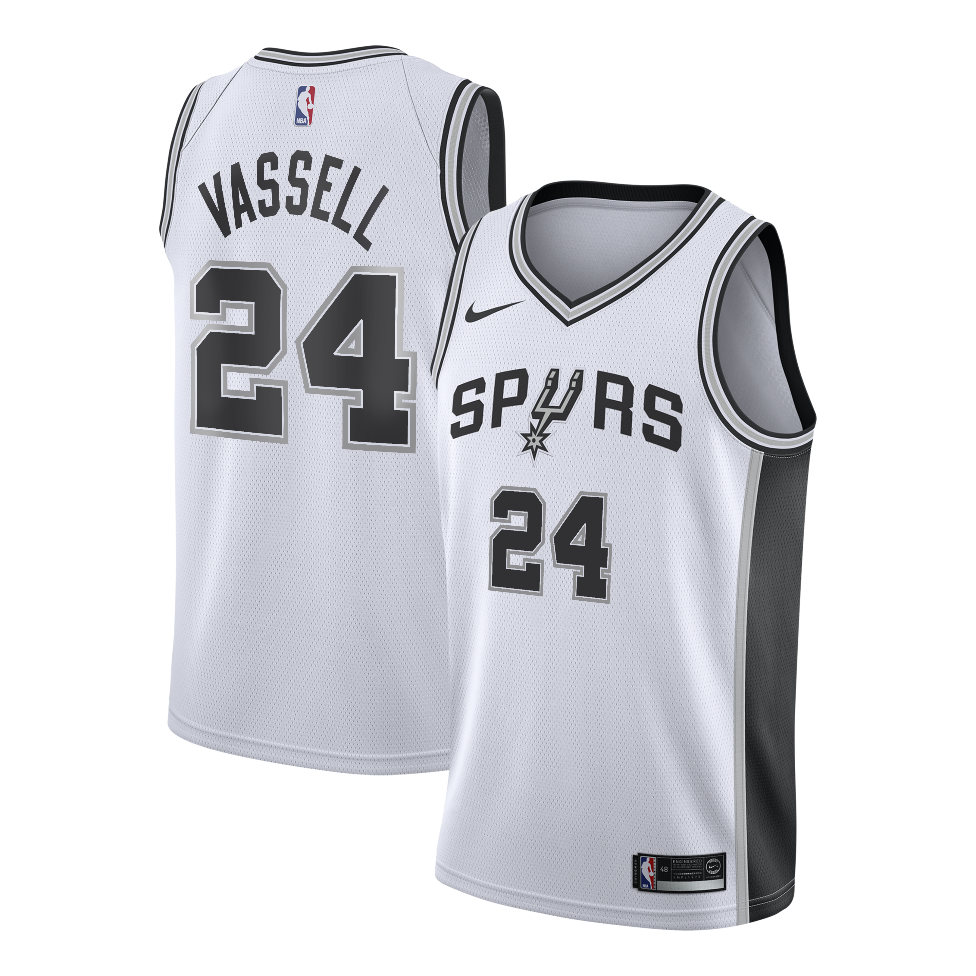 San Antonio Spurs Nike Association Edition Swingman Jersey - White - Devin Vassell - Youth NBA Team Jersey Basketball Fan Apparel