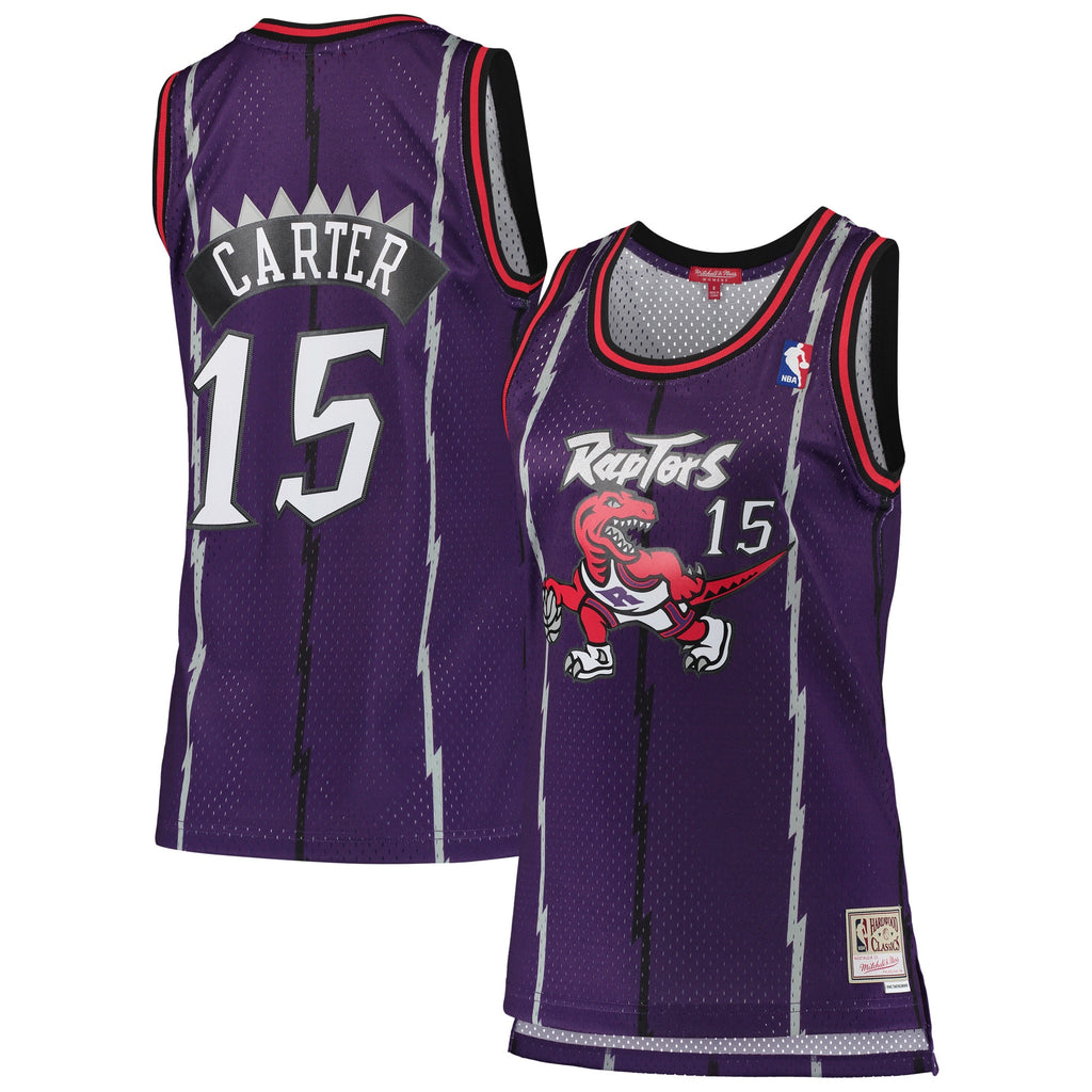 Toronto Raptors Mitchell & Ness Vince Carter 1998-99 Hardwood Classics Swingman Jersey - Purple - Women's NBA Team Jersey Basketball Fan Apparel