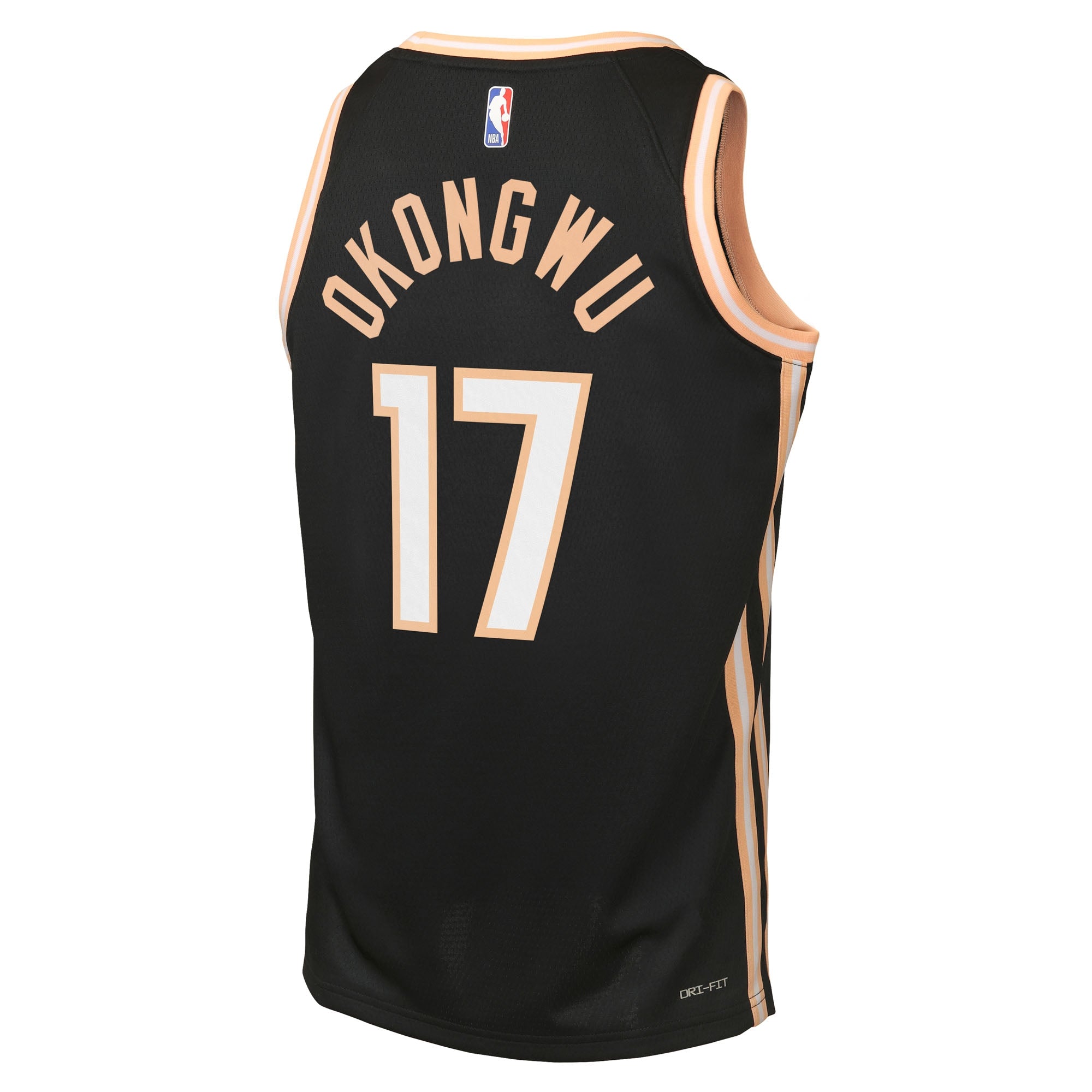 Atlanta Hawks Nike 2025/26 City Edition Swingman Jersey - Black - Onyeka Okongwu - Youth NBA Team Jersey Basketball Fan Apparel