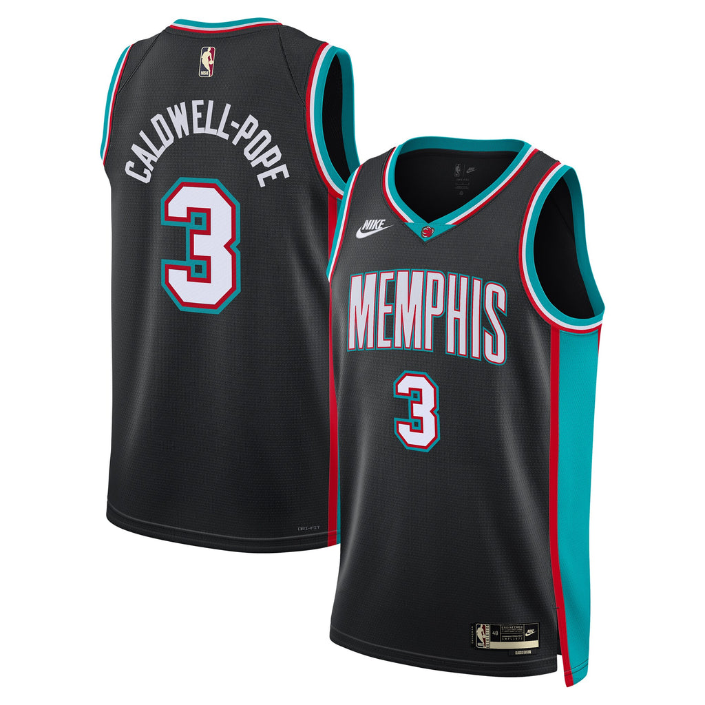 Memphis Grizzlies Nike Classic Edition Jersey - Black - Kentavious Caldwell-Pope - Unisex NBA Team Jersey Basketball Fan Apparel