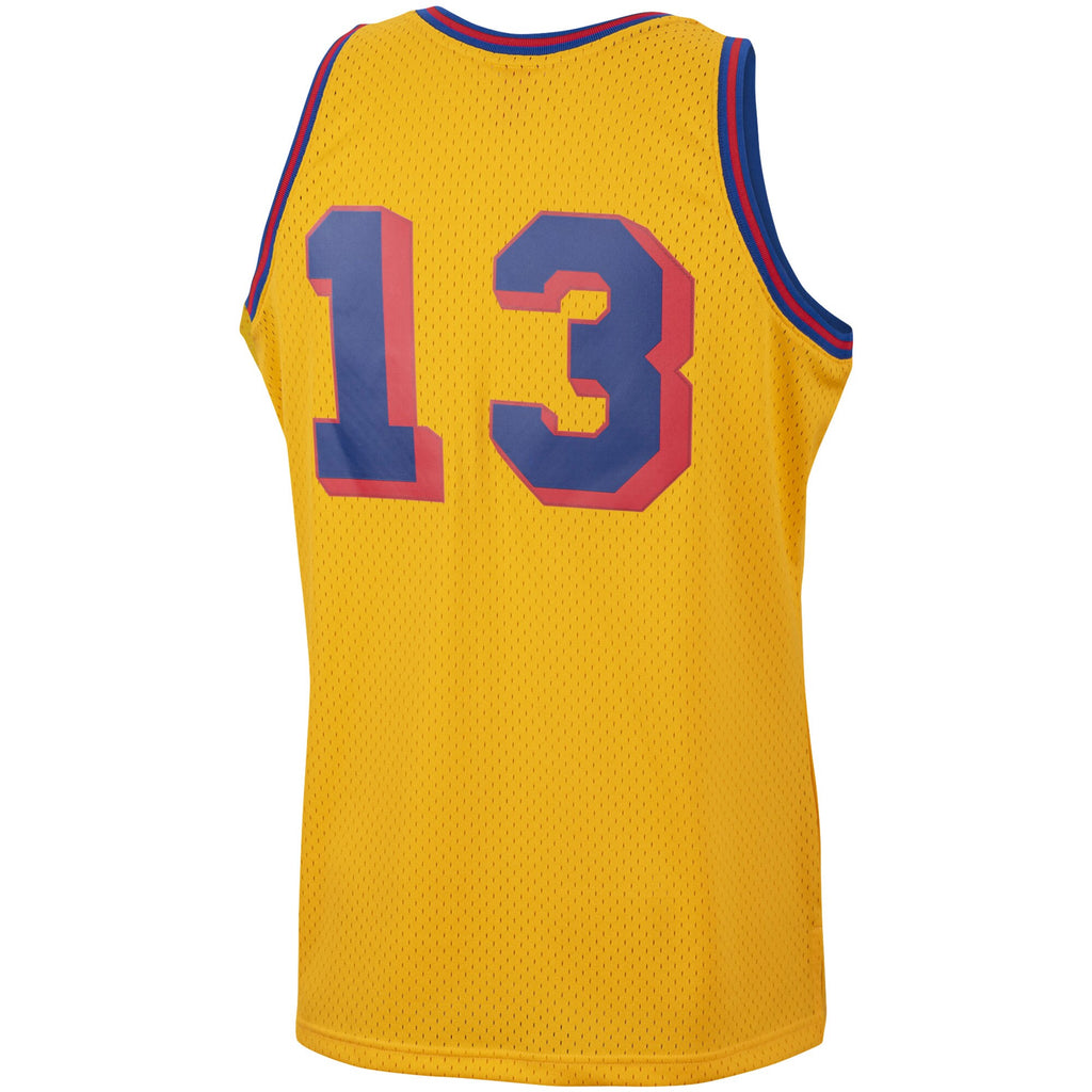 San Francisco Warriors Mitchell & Ness Wilt Chamberlain 1962-63 Hardwood Classics Swingman Jersey - Gold - Men's NBA Team Jersey Basketball Fan Appare