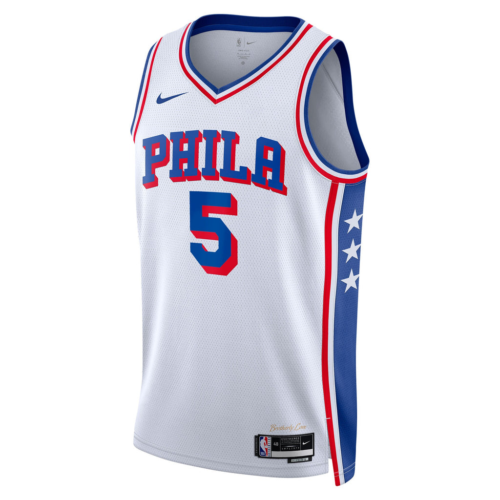 Philadelphia 76ers Nike Association Edition Swingman Jersey - White - Quentin Grimes - Unisex NBA Team Jersey Basketball Fan Apparel
