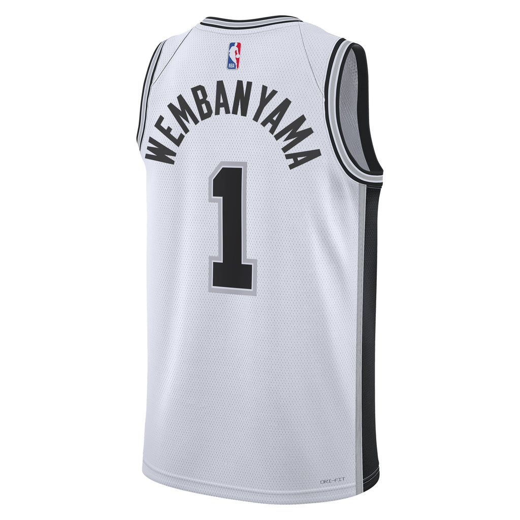 San Antonio Spurs Nike Association Edition Swingman Jersey - White - Victor Wembanyama - Unisex NBA Team Jersey Basketball Fan Apparel