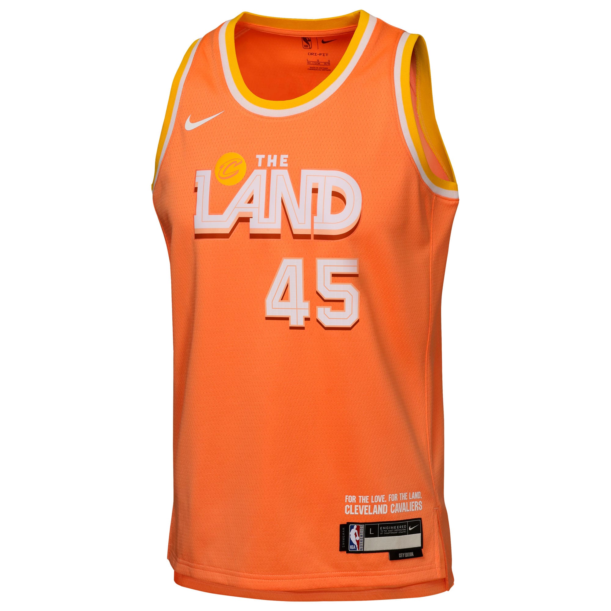 Cleveland Cavaliers Nike 2025/26 City Edition Swingman Jersey - Orange - Donovan Mitchell - Youth NBA Team Jersey Basketball Fan Apparel