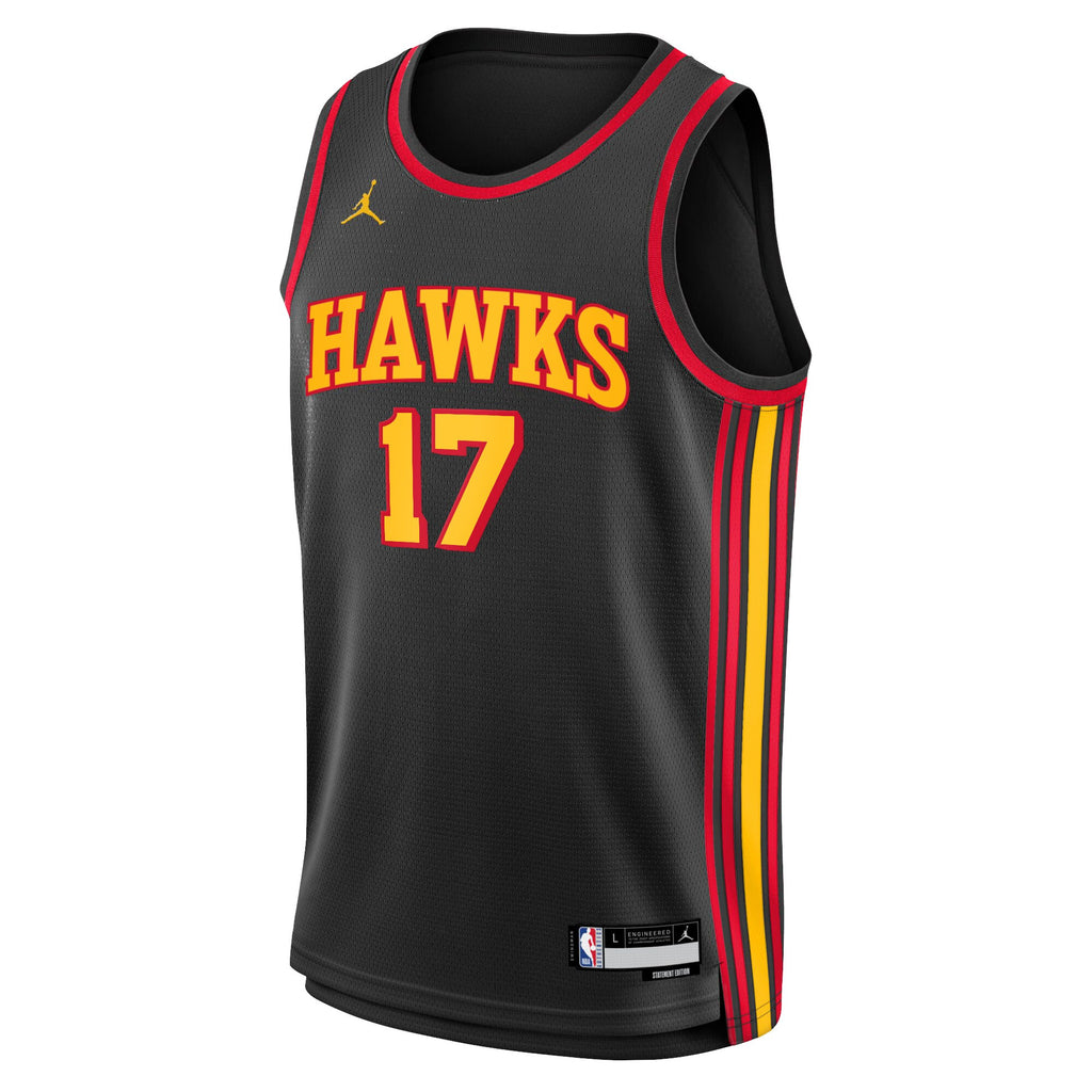 Atlanta Hawks Jordan Statement Edition Swingman Jersey 22 - Black - Onyeka Okongwu - Youth NBA Team Jersey Basketball Fan Apparel