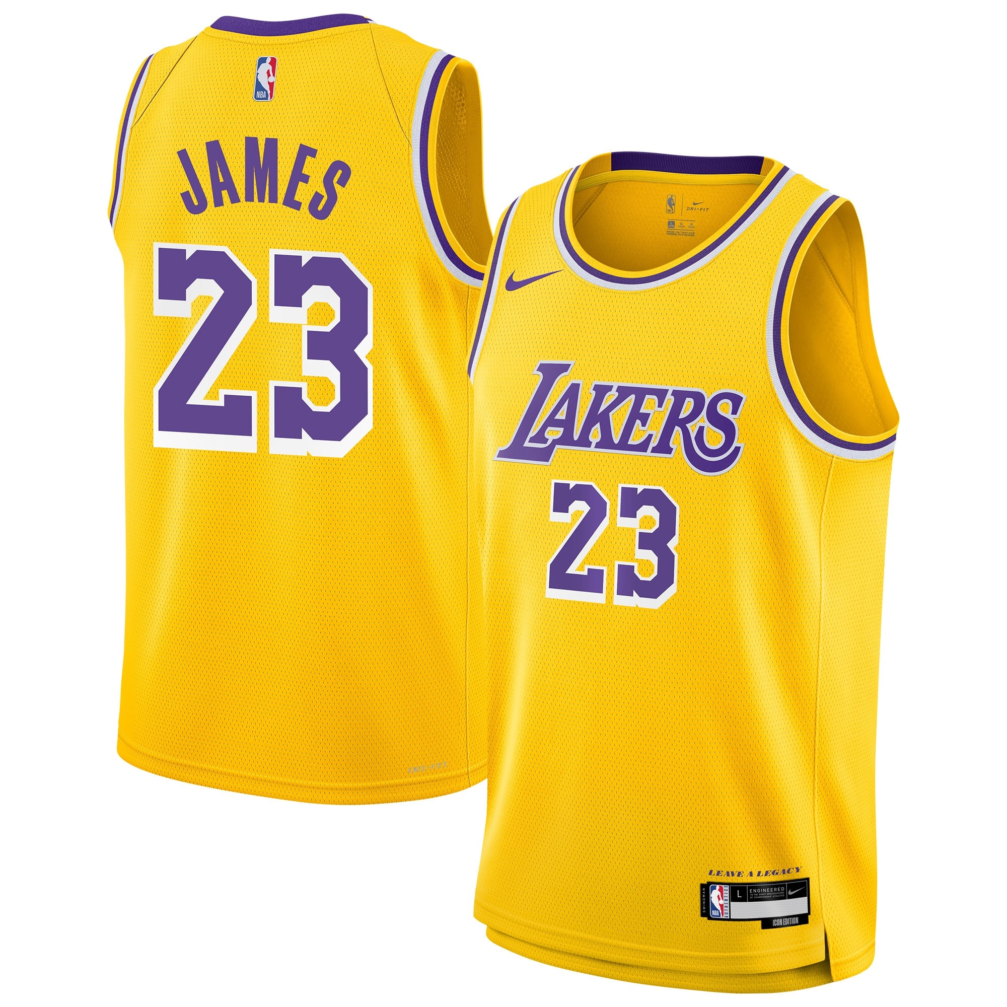 Los Angeles Lakers NBA Swingman Jersey - LeBron James - Youth NBA Team Jersey Basketball Fan Apparel