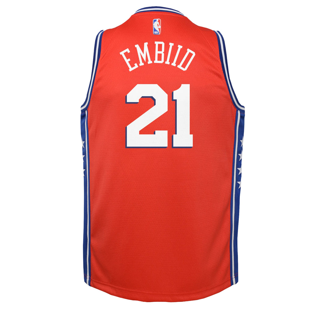 Philadelphia 76ers NBA Statement Swingman Jersey - Joel Embiid - Youth NBA Team Jersey Basketball Fan Apparel