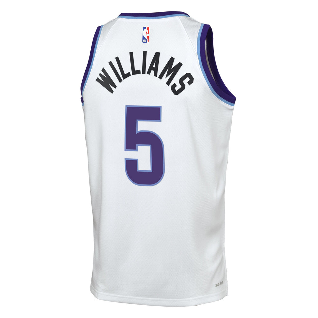 Utah Jazz Nike Replica Association Edition Swingman Jersey - White - Cody Williams - Youth NBA Team Jersey Basketball Fan Apparel