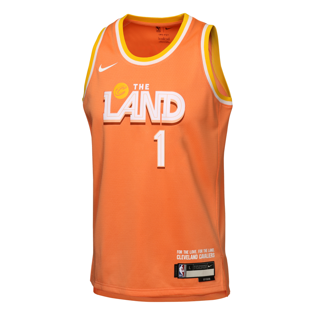 Nike Cleveland Cavaliers 2025/26 City Edition Swingman Jersey - Orange - James Harden - Youth NBA Team Jersey Basketball Fan Apparel