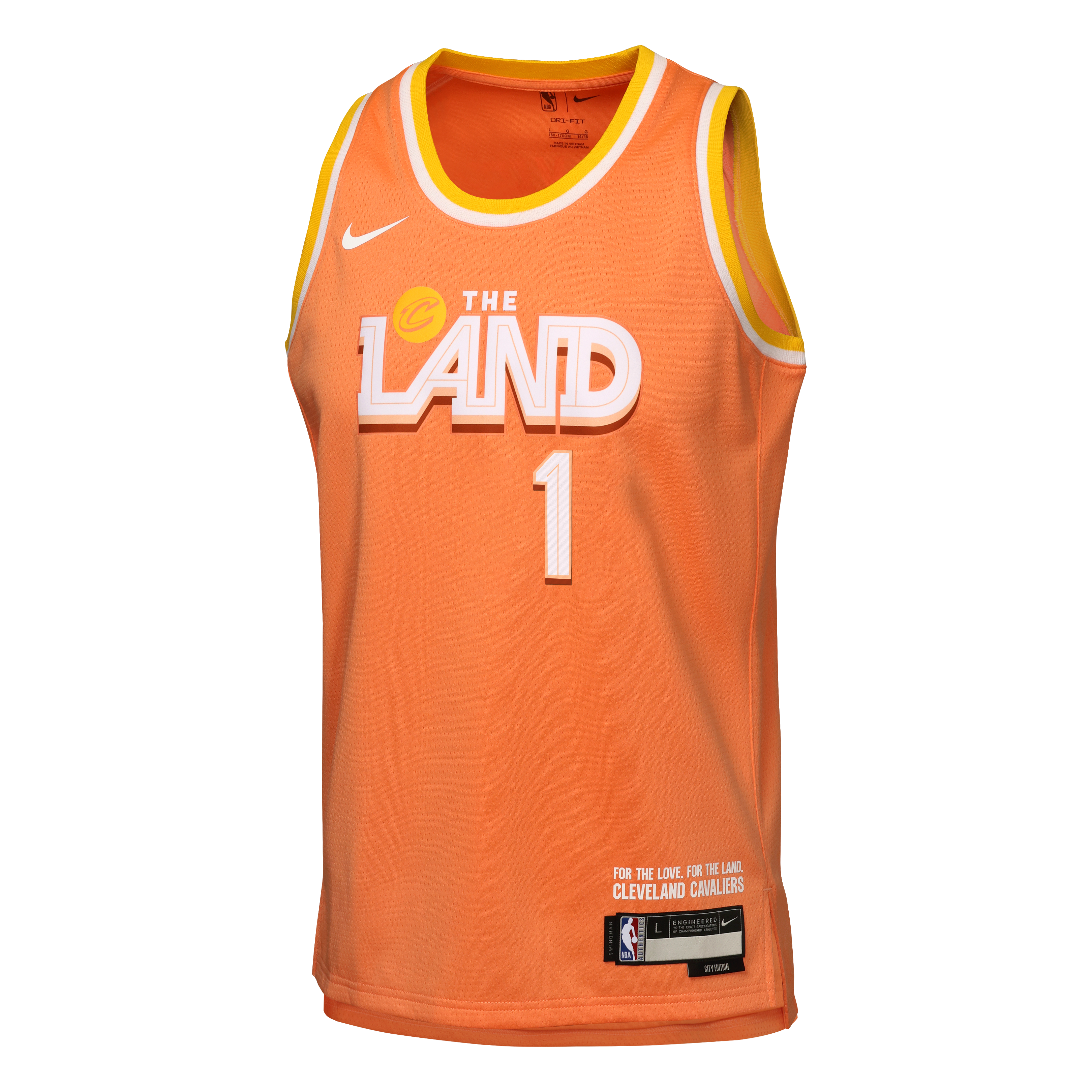 Nike Cleveland Cavaliers 2025/26 City Edition Swingman Jersey - Orange - James Harden - Youth NBA Team Jersey Basketball Fan Apparel