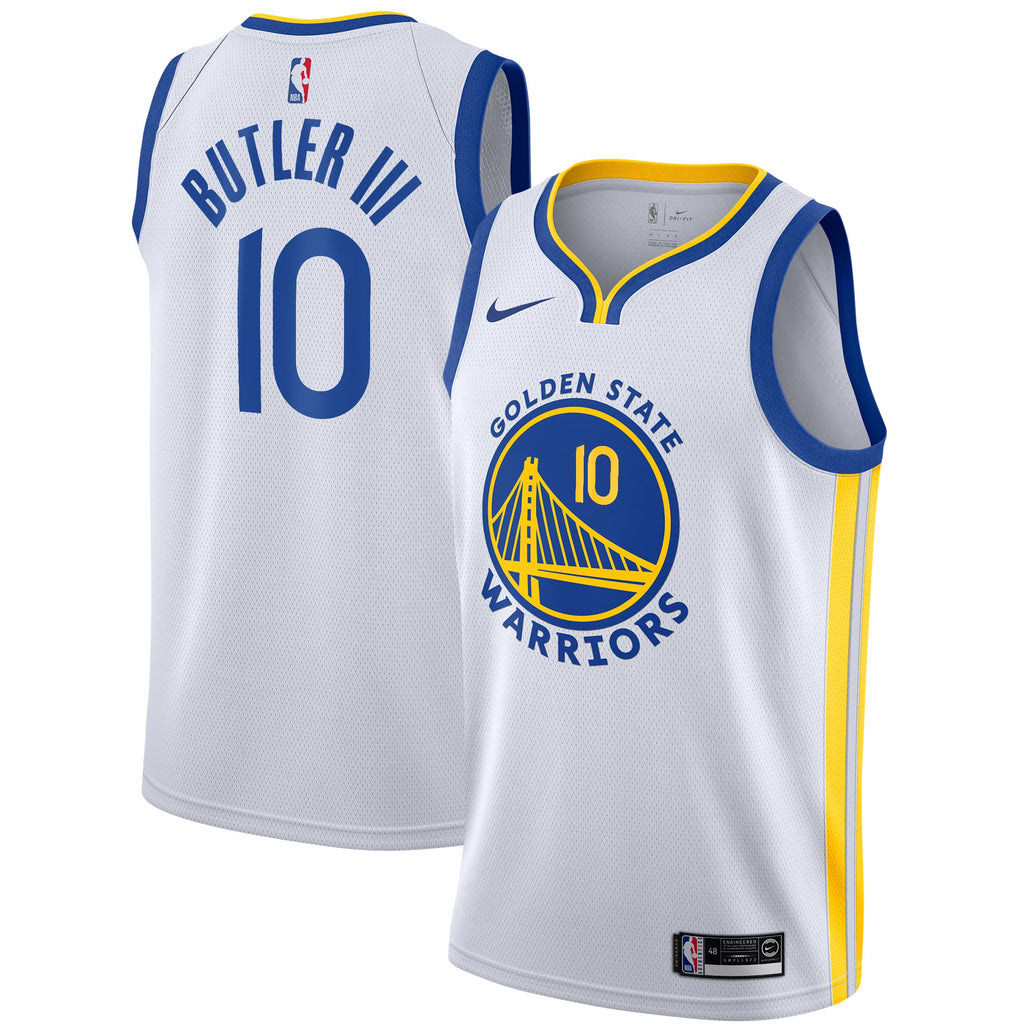 Golden State Warriors Nike Association Edition Swingman Jersey - White - Jimmy Butler III - Youth NBA Team Jersey Basketball Fan Apparel