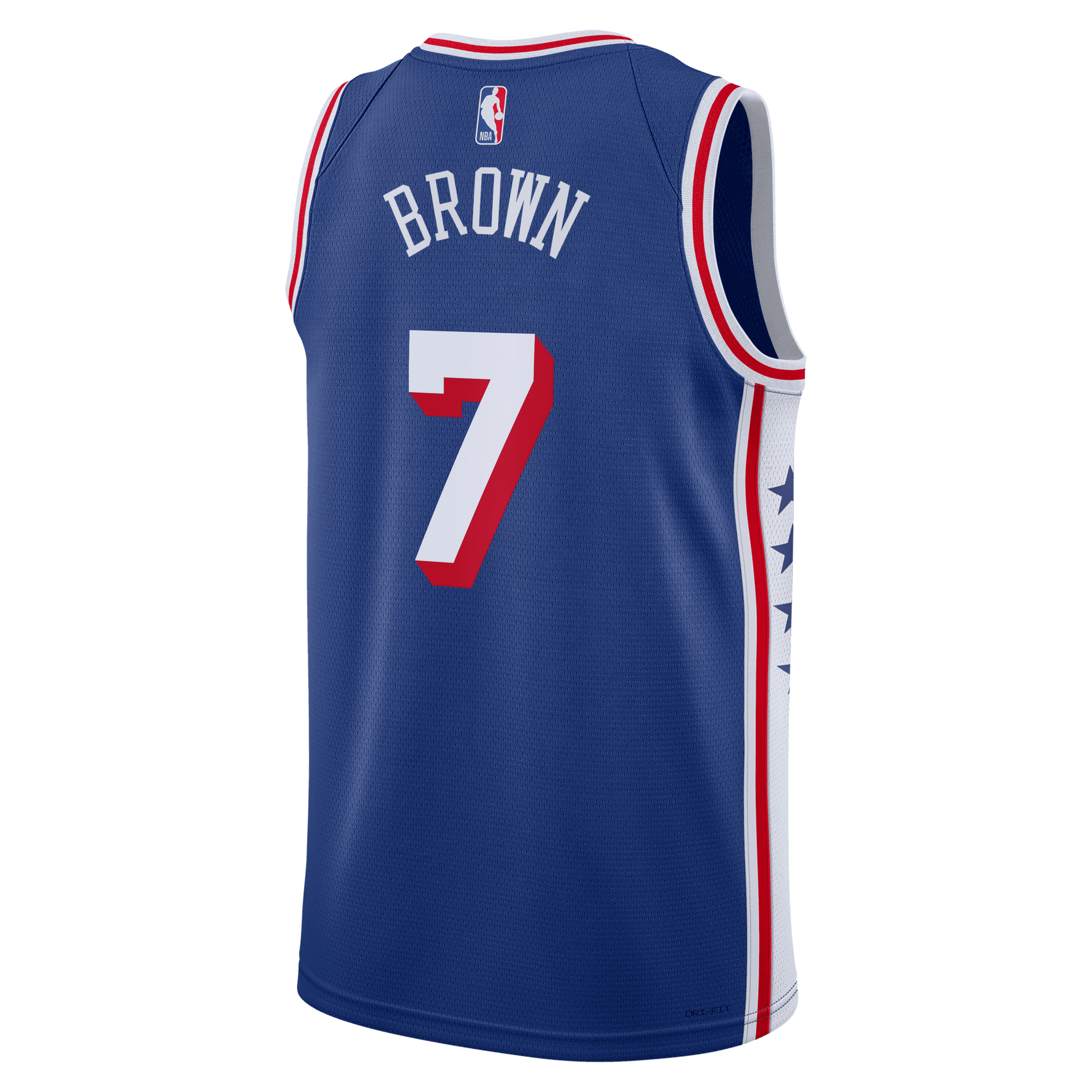 Philadelphia 76ers Nike Icon Edition Swingman Jersey - Royal - Jaylen Brown - Youth NBA Team Jersey Basketball Fan Apparel