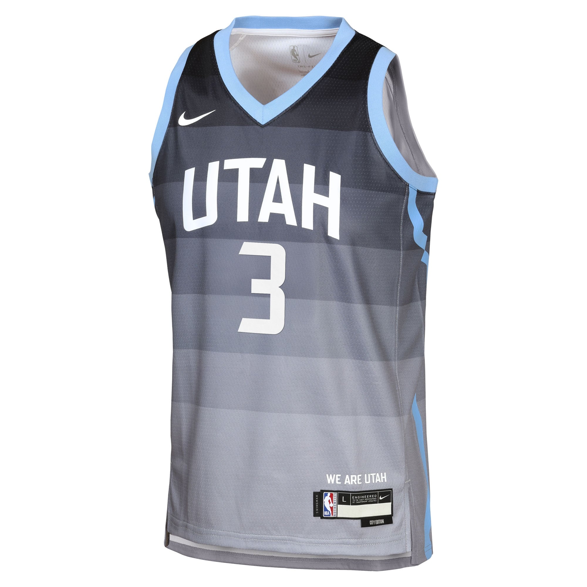 Utah Jazz Nike 2025/26 City Edition Swingman Jersey - Gray - Keyonte George - Youth NBA Team Jersey Basketball Fan Apparel