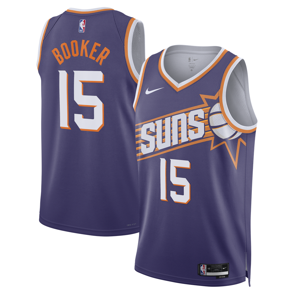 Phoenix Suns Nike Icon Edition Swingman Jersey - Purple - Devin Booker - Unisex NBA Team Jersey Basketball Fan Apparel