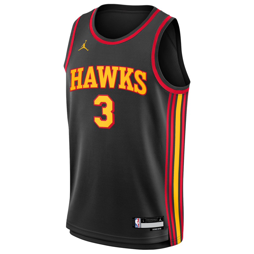 Atlanta Hawks Jordan Brand Statement Edition Swingman Jersey - Black - CJ McCollum - Youth NBA Team Jersey Basketball Fan Apparel