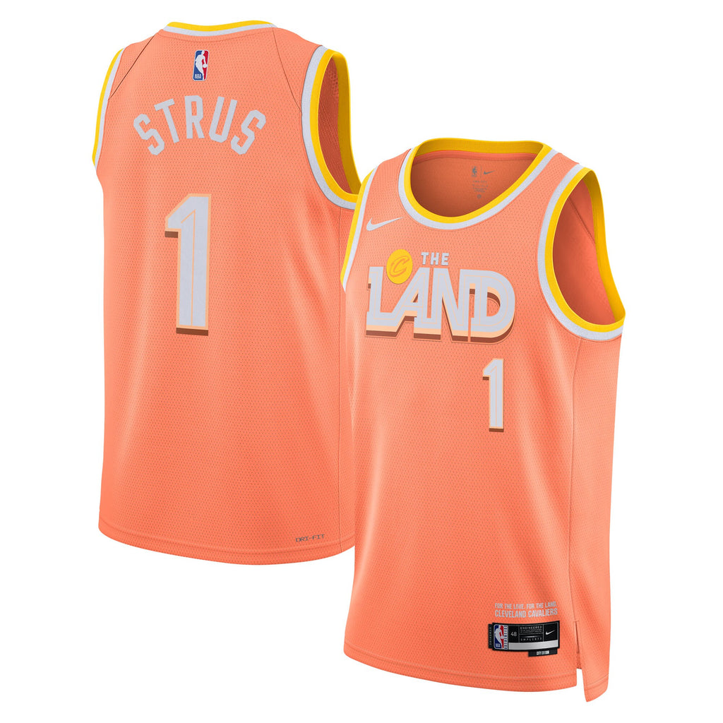 Cleveland Cavaliers Nike 2025/26 City Edition Swingman Jersey - Orange - Max Strus - Unisex NBA Team Jersey Basketball Fan Apparel