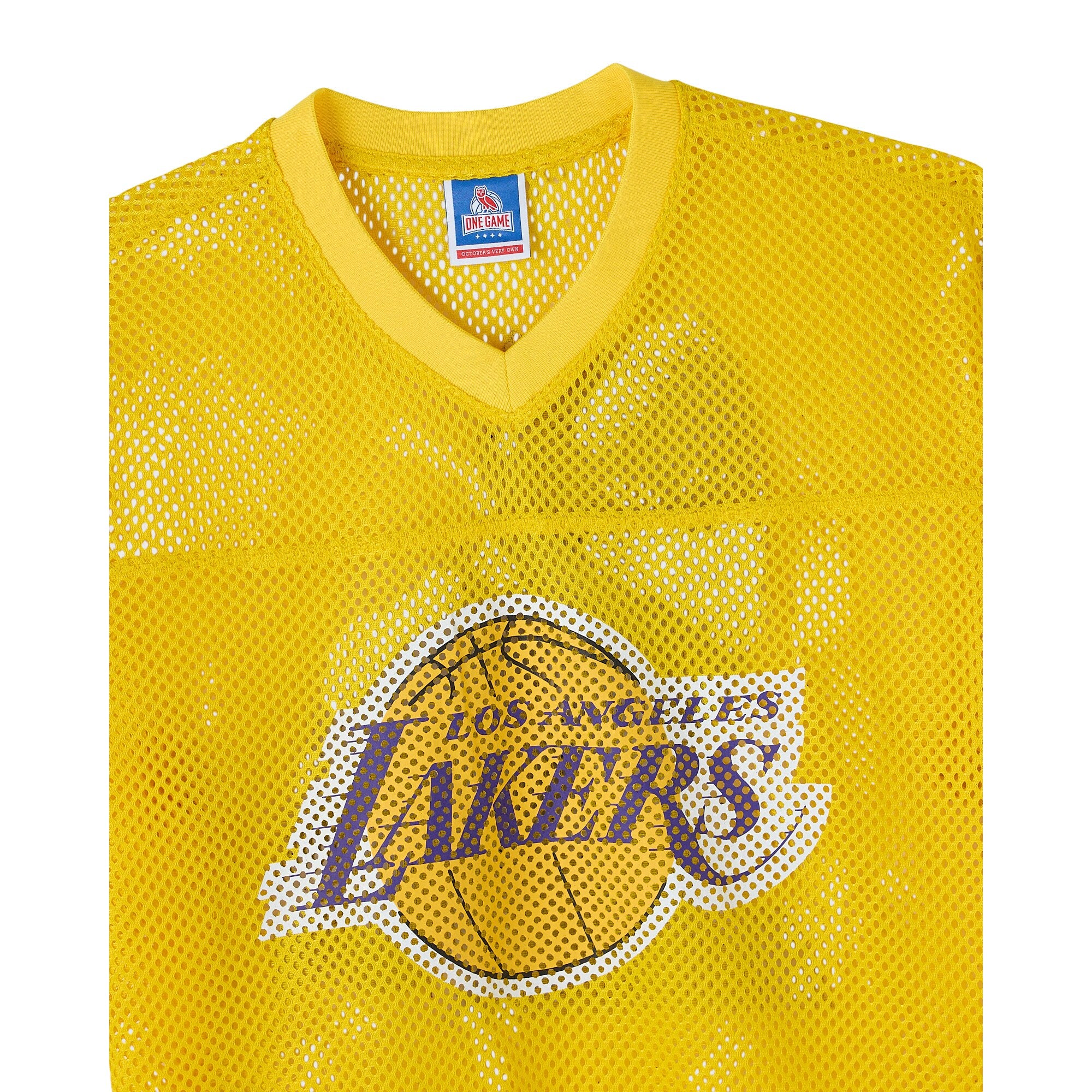 Los Angeles Lakers X OVO Mesh Football Jersey - Men's NBA Team Jersey Basketball Fan Apparel