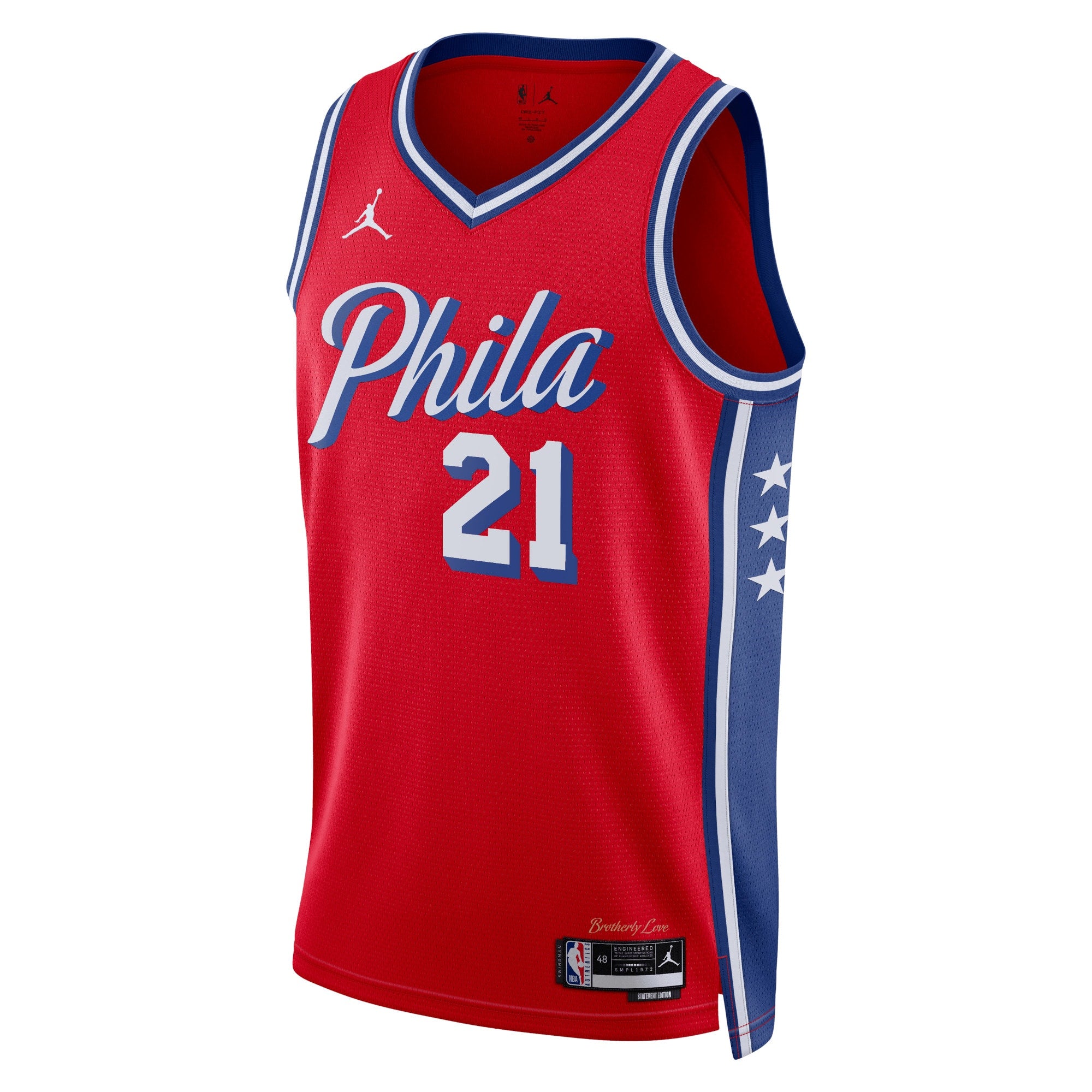 Philadelphia 76ers Jordan Statement Edition Swingman Jersey - Red - Joel Embiid - Unisex NBA Team Jersey Basketball Fan Apparel