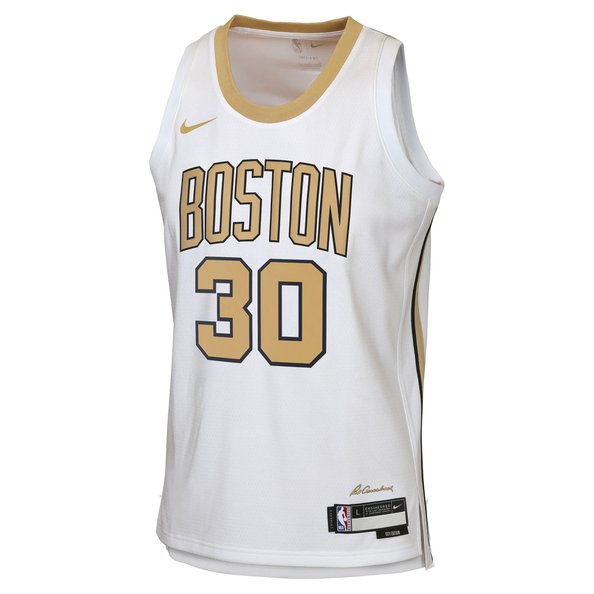 Boston Celtics Nike 2025/26 City Edition Swingman Jersey - White - Sam Hauser - Youth NBA Team Jersey Basketball Fan Apparel