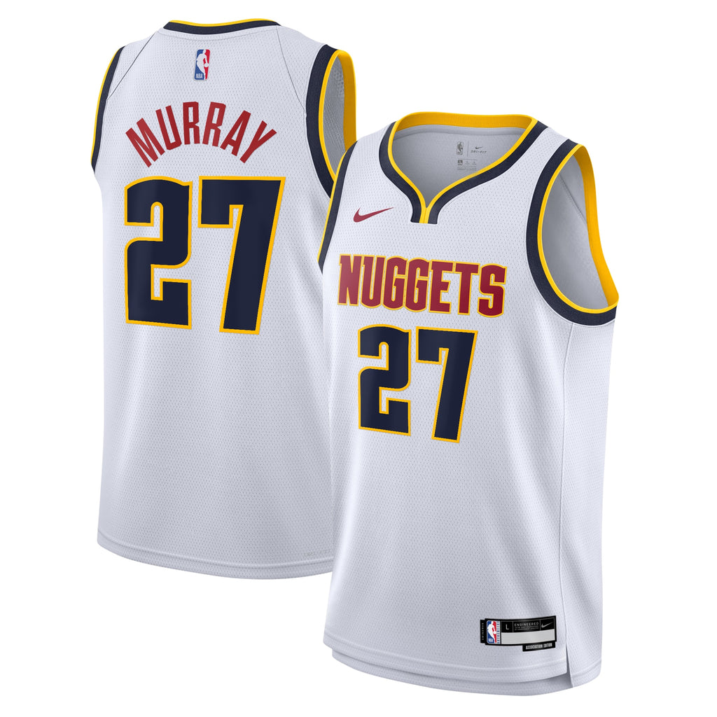 Denver Nuggets Nike Association Swingman Jersey - White - Jamal Murray - Youth NBA Team Jersey Basketball Fan Apparel
