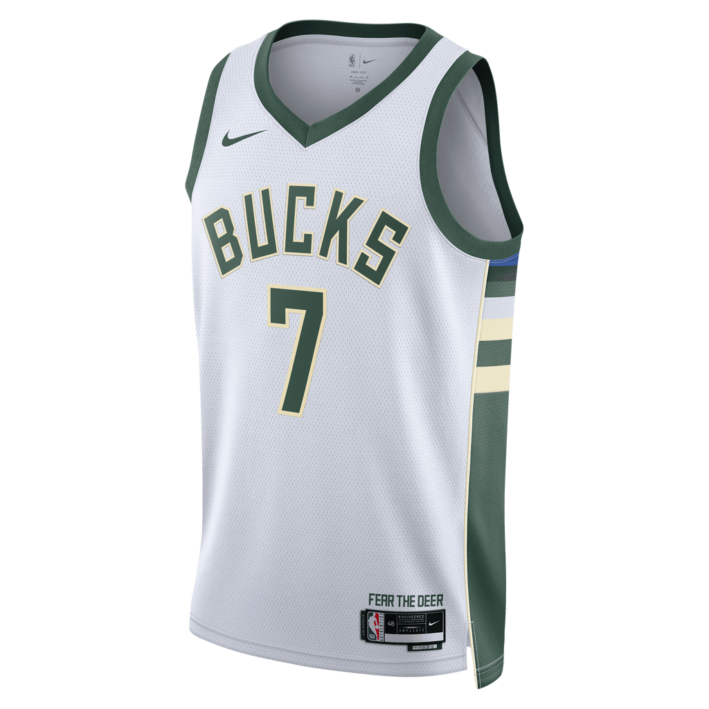Milwaukee Bucks Nike Association Edition Swingman Jersey - White - Kevin Porter Jr. - Unisex NBA Team Jersey Basketball Fan Apparel