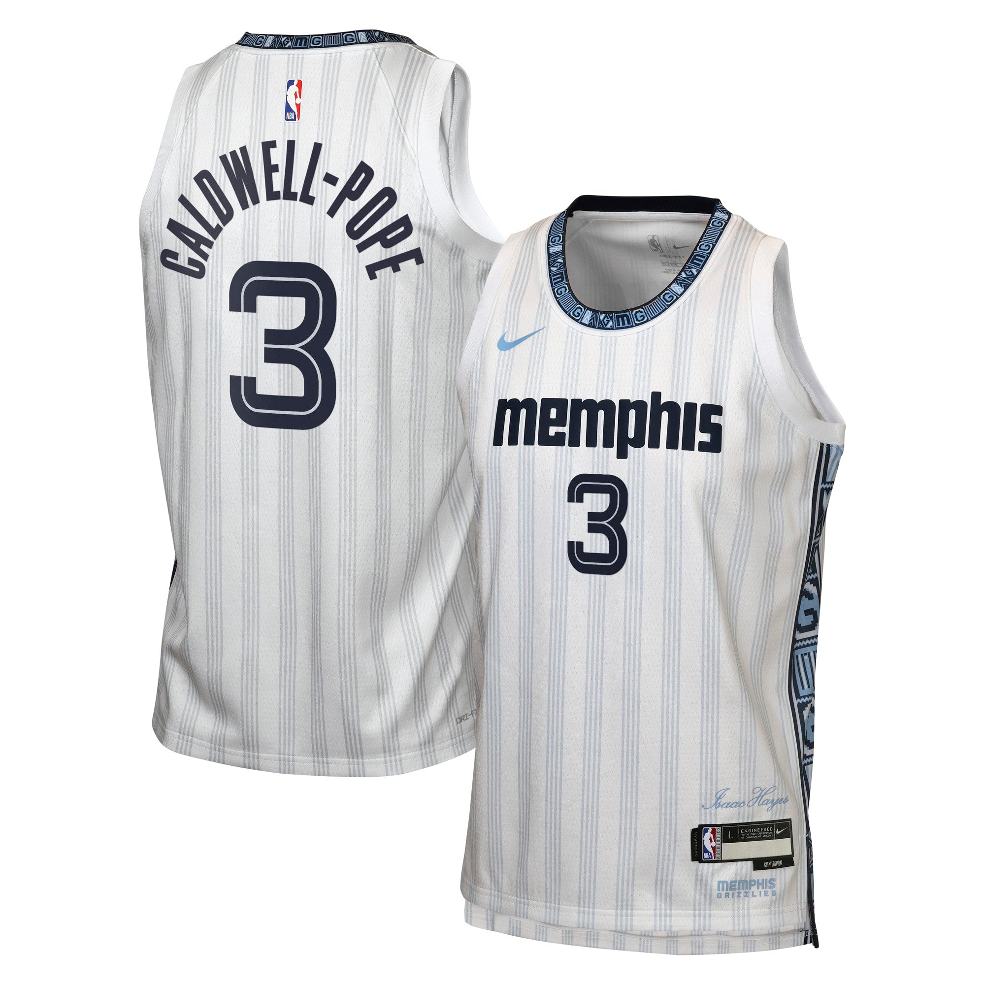Memphis Grizzlies Nike 2025/26 City Edition Swingman Jersey - Gray - Kentavious Caldwell-Pope - Youth NBA Team Jersey Basketball Fan Apparel