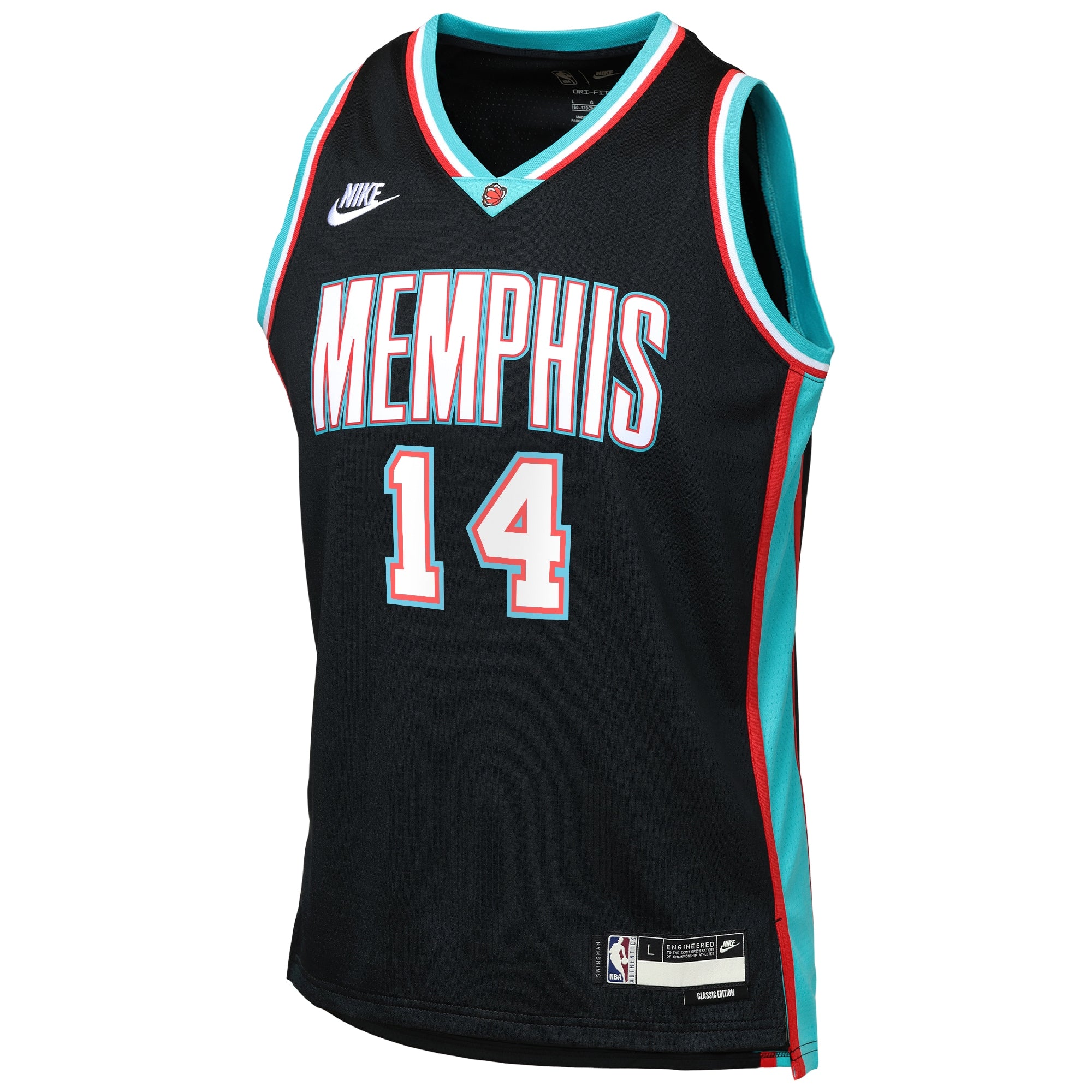 Memphis Grizzlies Nike Classic Edition Jersey - Black - Zach Edey - Youth NBA Team Jersey Basketball Fan Apparel