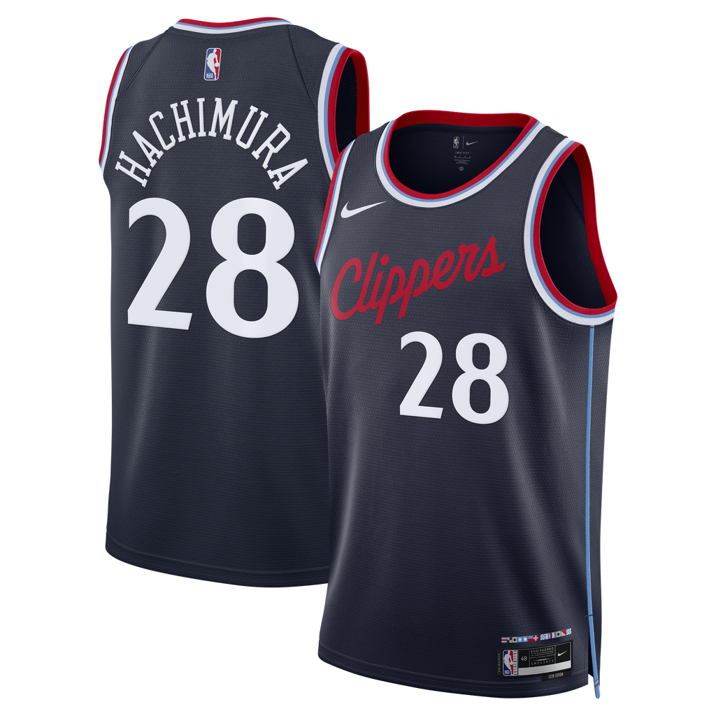 Los Angeles Clippers Nike Replica Icon Edition Swingman Jersey - Navy - Rui Hachimura - Unisex NBA Team Jersey Basketball Fan Apparel