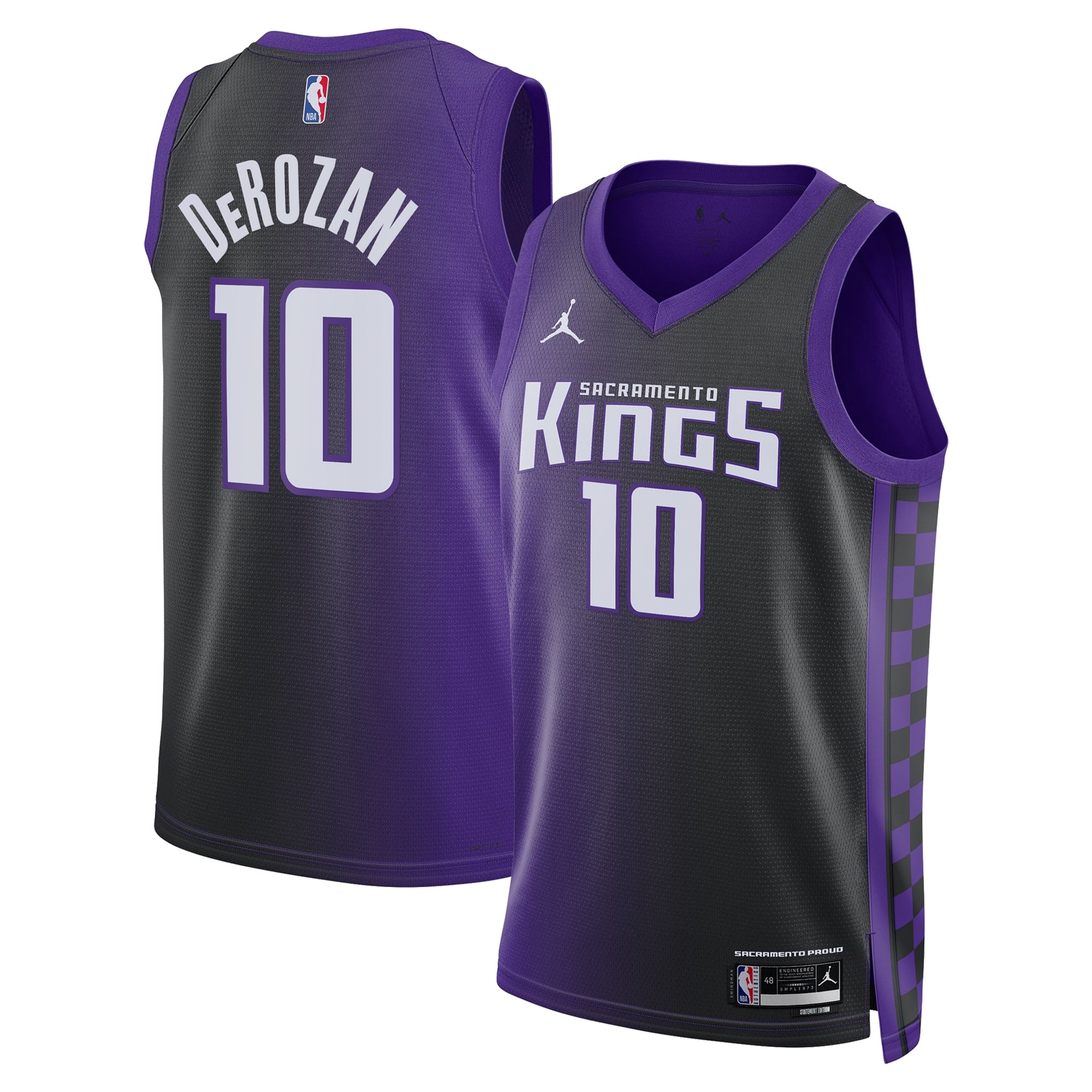Sacramento Kings Jordan Brand Statement Edition Swingman Jersey - Purple - DeMar DeRozan - Unisex NBA Team Jersey Basketball Fan Apparel