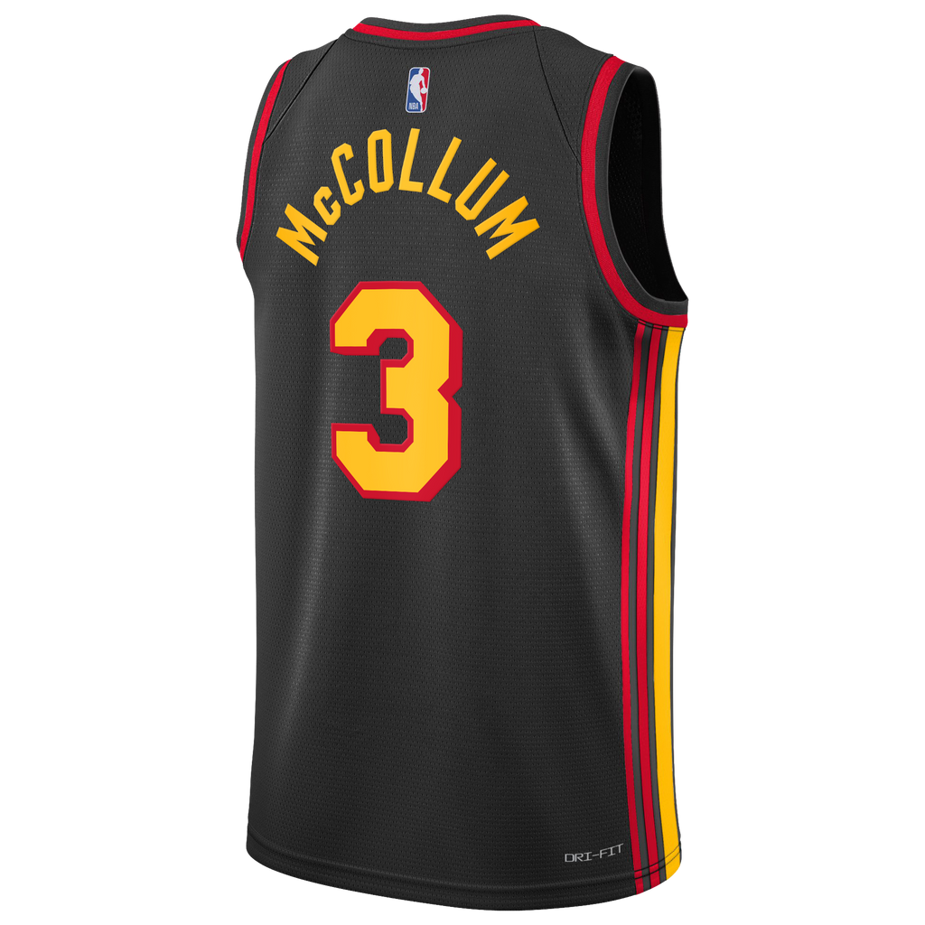 Atlanta Hawks Jordan Brand Statement Edition Swingman Jersey - Black - CJ McCollum - Youth NBA Team Jersey Basketball Fan Apparel