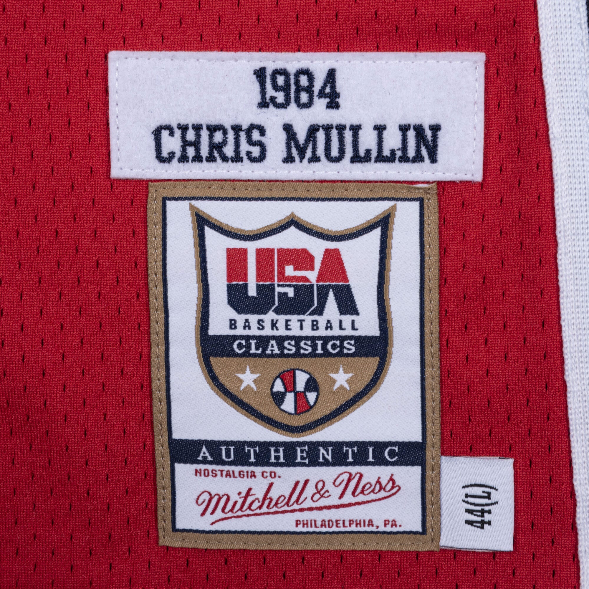 USA Basketball Mitchell & Ness Authentic Jersey Chris Mullin 1984 NBA Team Jersey Basketball Fan Apparel