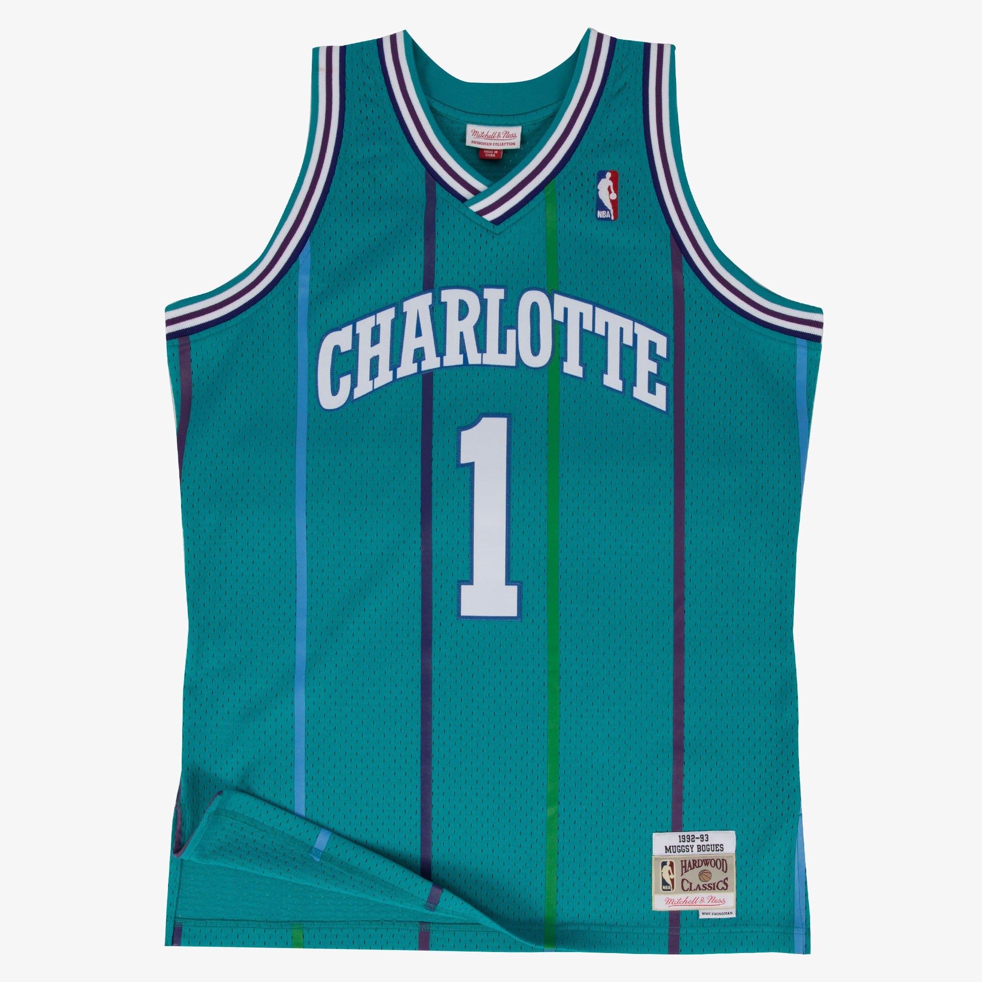 Charlotte Hornets Mitchell & Ness Swingman Road Jersey Muggsy Bogues 1992 NBA Team Jersey Basketball Fan Apparel