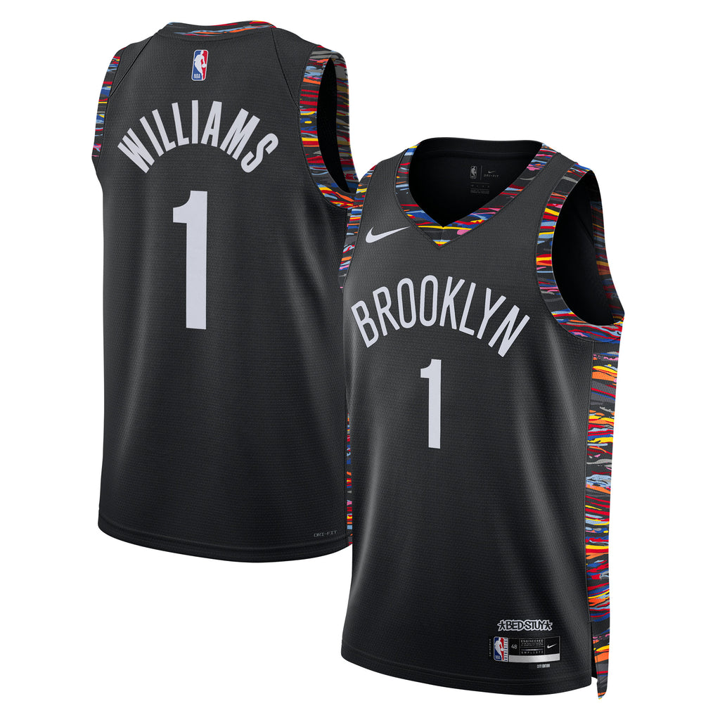 Brooklyn Nets Nike 2025/26 City Edition Swingman Jersey - Black - Ziaire Williams - Unisex NBA Team Jersey Basketball Fan Apparel