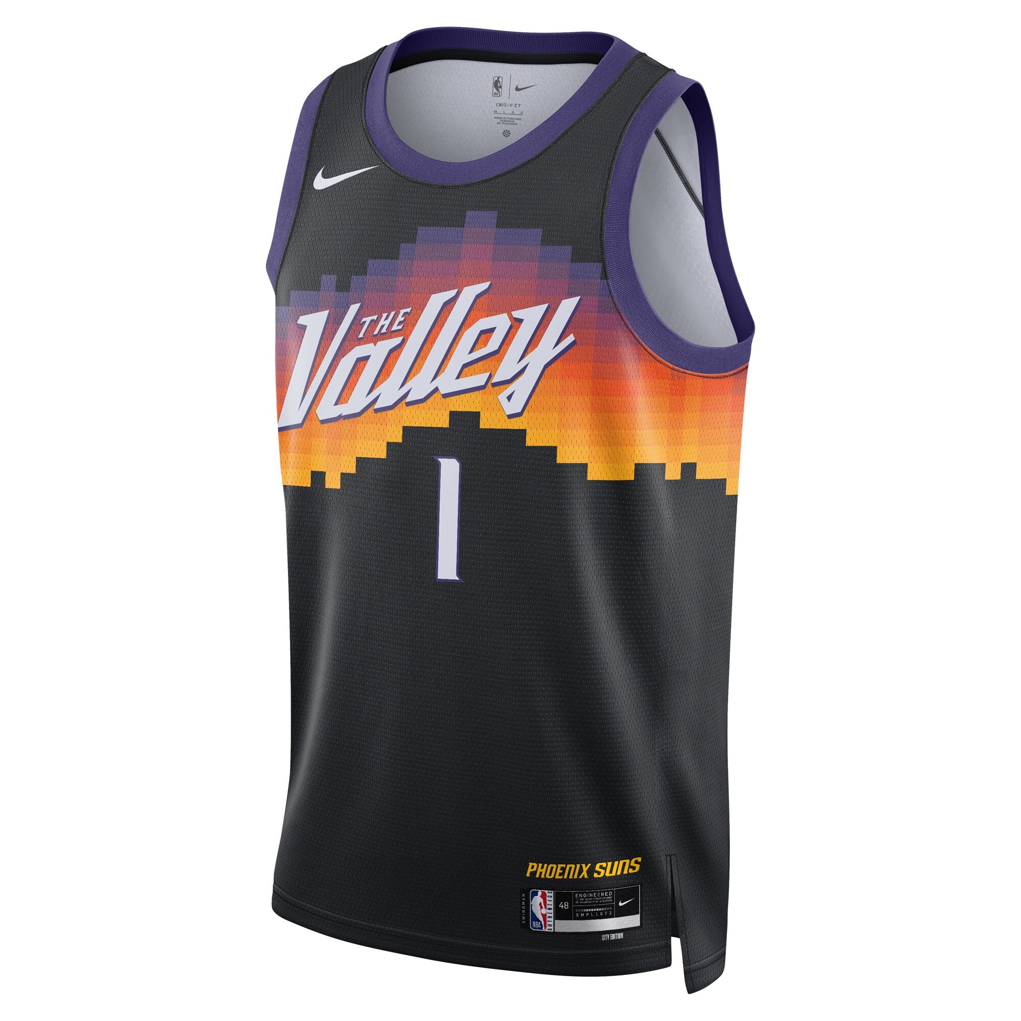 Phoenix Suns Nike 2025/26 City Edition Swingman Jersey - Black - Devin Booker - Unisex NBA Team Jersey Basketball Fan Apparel