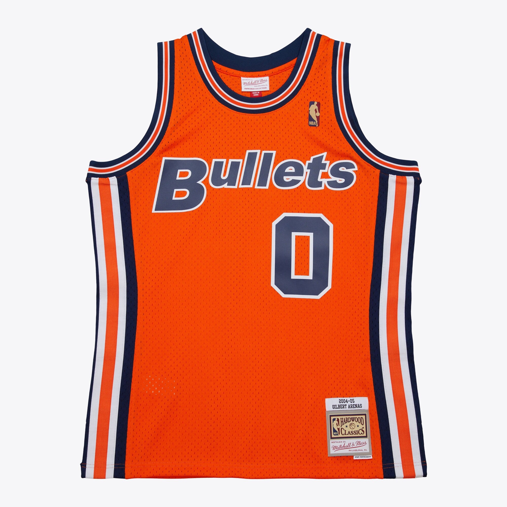 Washington Bullets Mitchell & Ness Gilbert Arenas 2004 Alternate Authentic Jersey - Orange NBA Team Jersey Basketball Fan Apparel