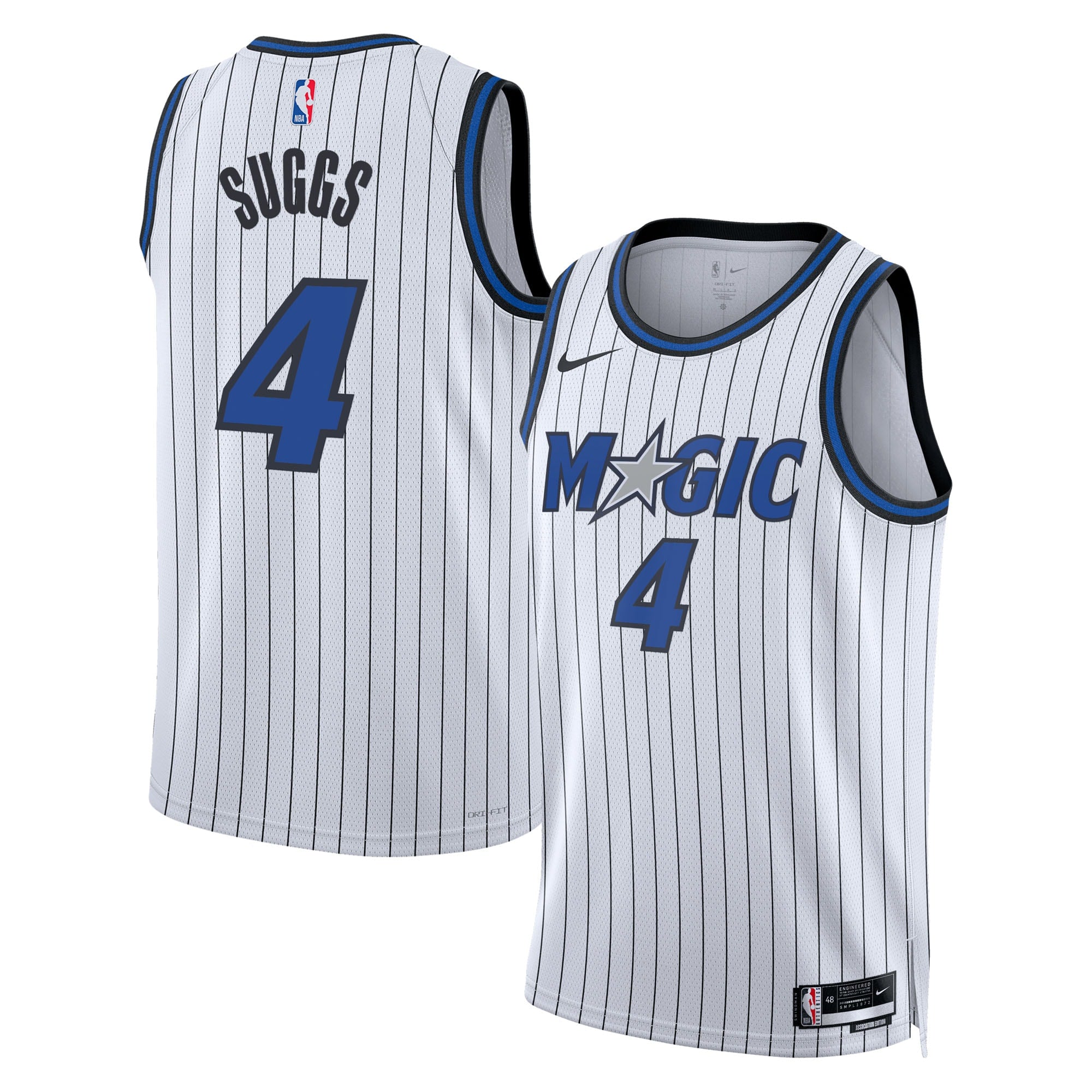 Orlando Magic Nike Replica Association Edition Swingman Jersey - White - Jalen Suggs - Unisex NBA Team Jersey Basketball Fan Apparel