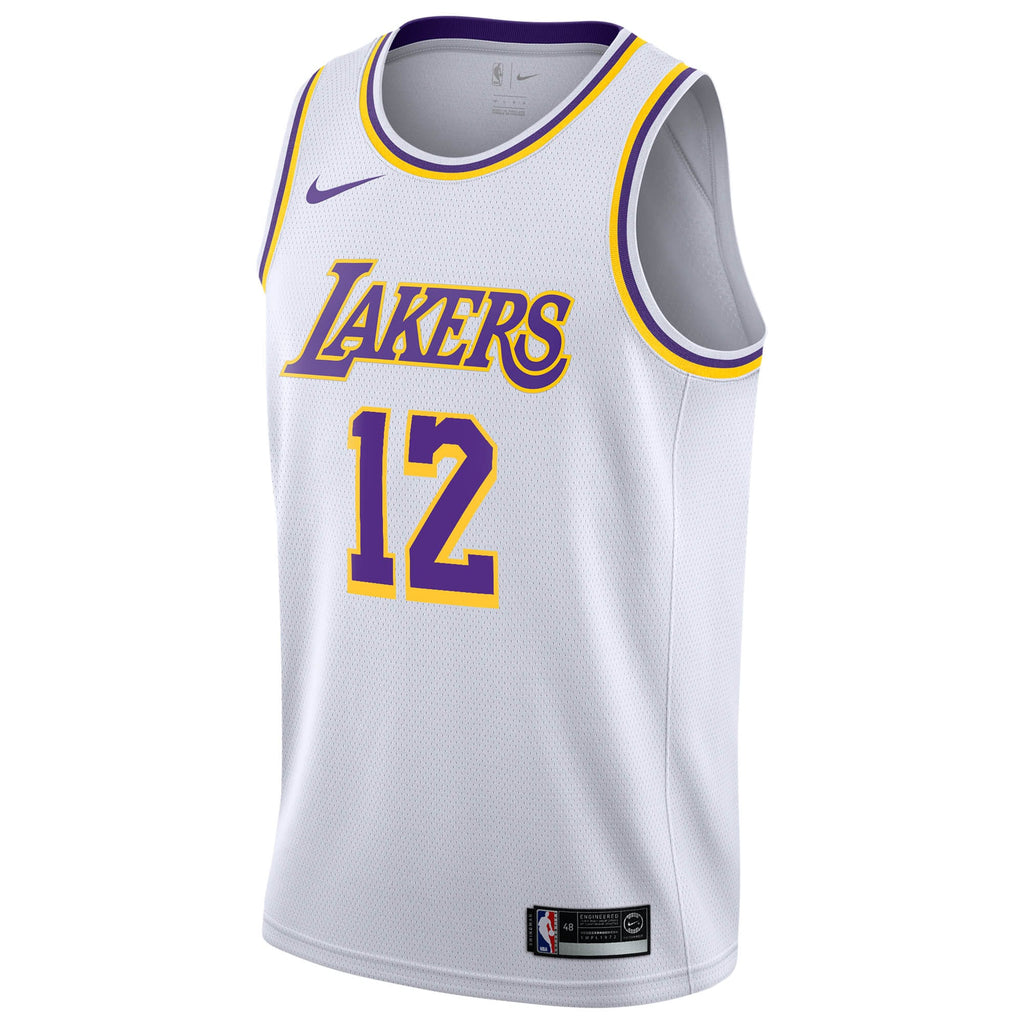 Los Angeles Lakers Nike Association Edition Swingman Jersey - White - Jake LaRavia - Youth NBA Team Jersey Basketball Fan Apparel