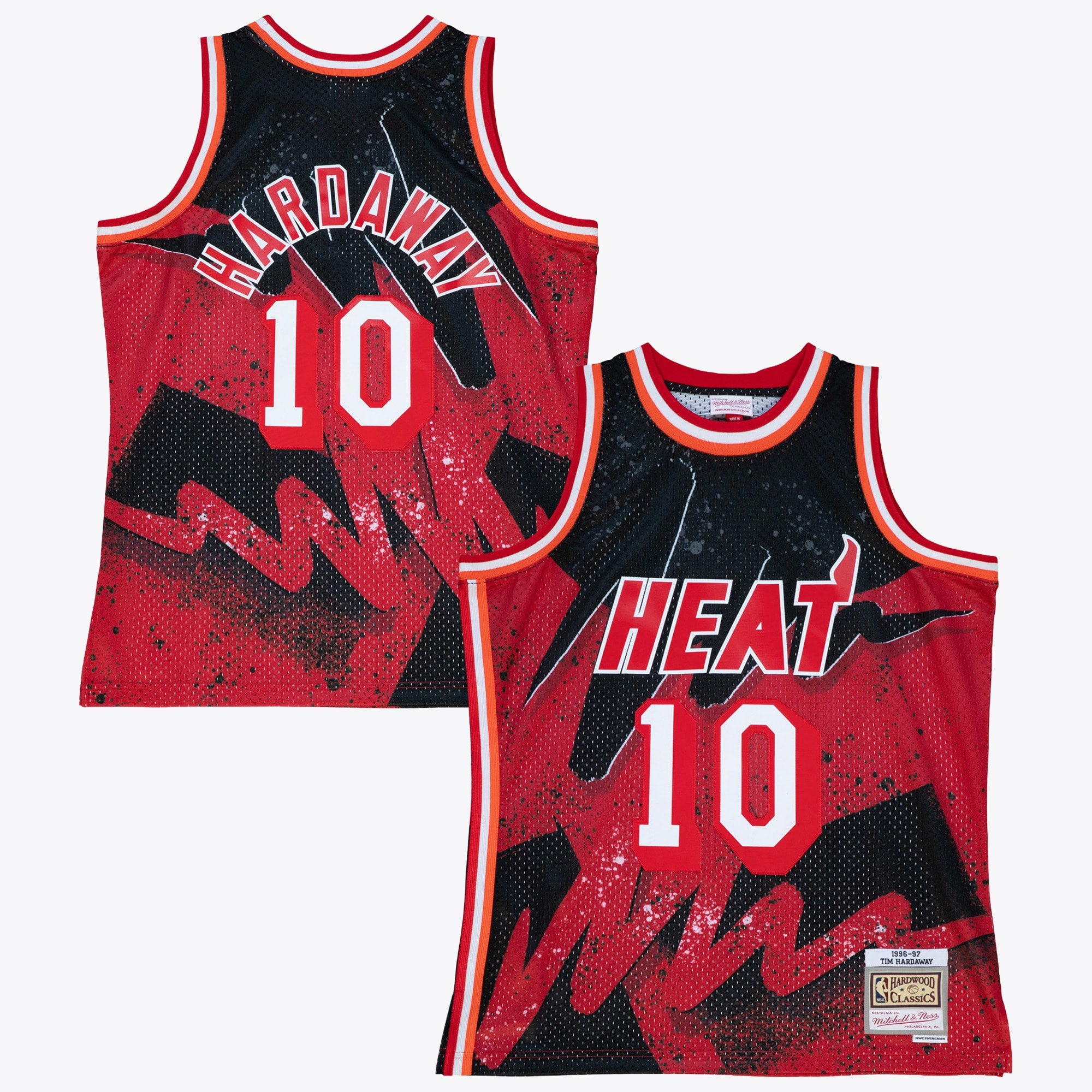 Miami Heat Mitchell & Ness Tim Hardaway 1996 Hyper Hoops Swingman Jersey - Scarlet NBA Team Jersey Basketball Fan Apparel