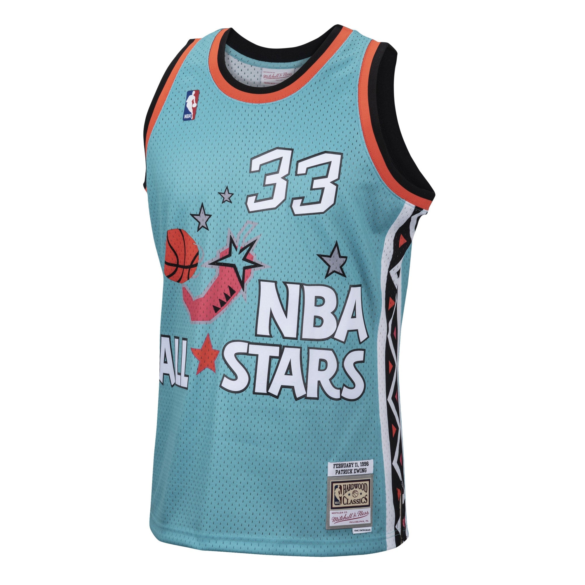 NBA Mitchell & Ness Patrick Ewing 1996 All-Star Swingman Authentic Jersey - Teal NBA Team Jersey Basketball Fan Apparel