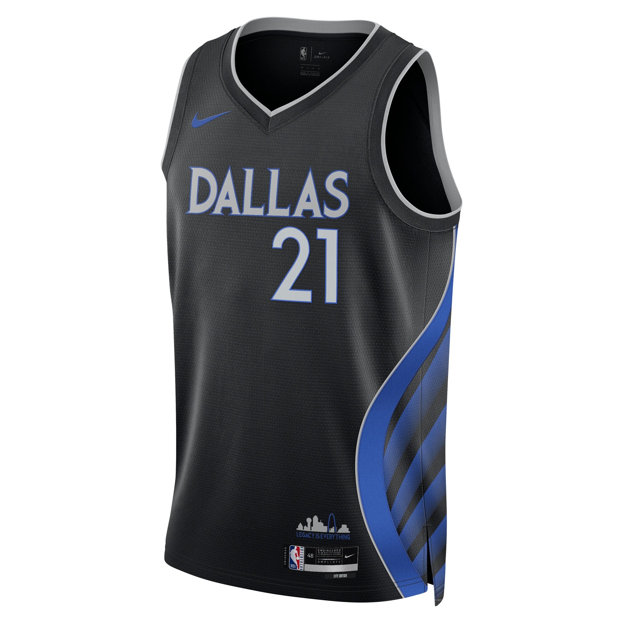 Dallas Mavericks Nike 2025/26 City Edition Swingman Jersey - Black - Daniel Gafford - Unisex NBA Team Jersey Basketball Fan Apparel