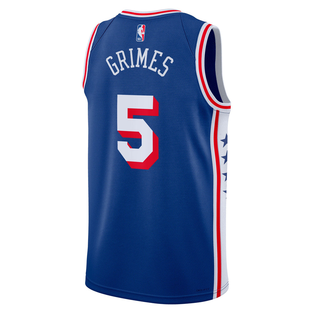 Philadelphia 76ers Nike Icon Edition Swingman Jersey - Royal - Quentin Grimes - Unisex NBA Team Jersey Basketball Fan Apparel