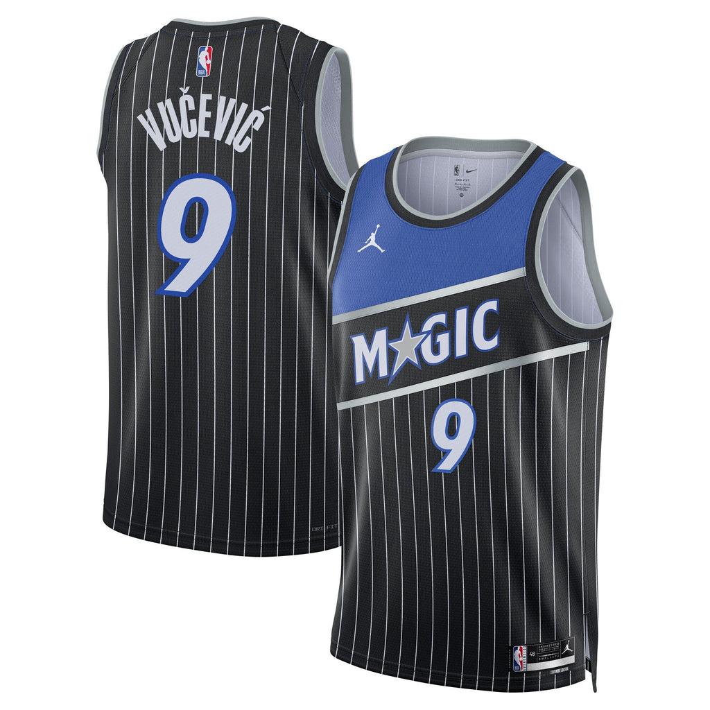 Orlando Magic Jordan Brand Statement Edition Jersey - Black - Nikola Vučević - Unisex NBA Team Jersey Basketball Fan Apparel