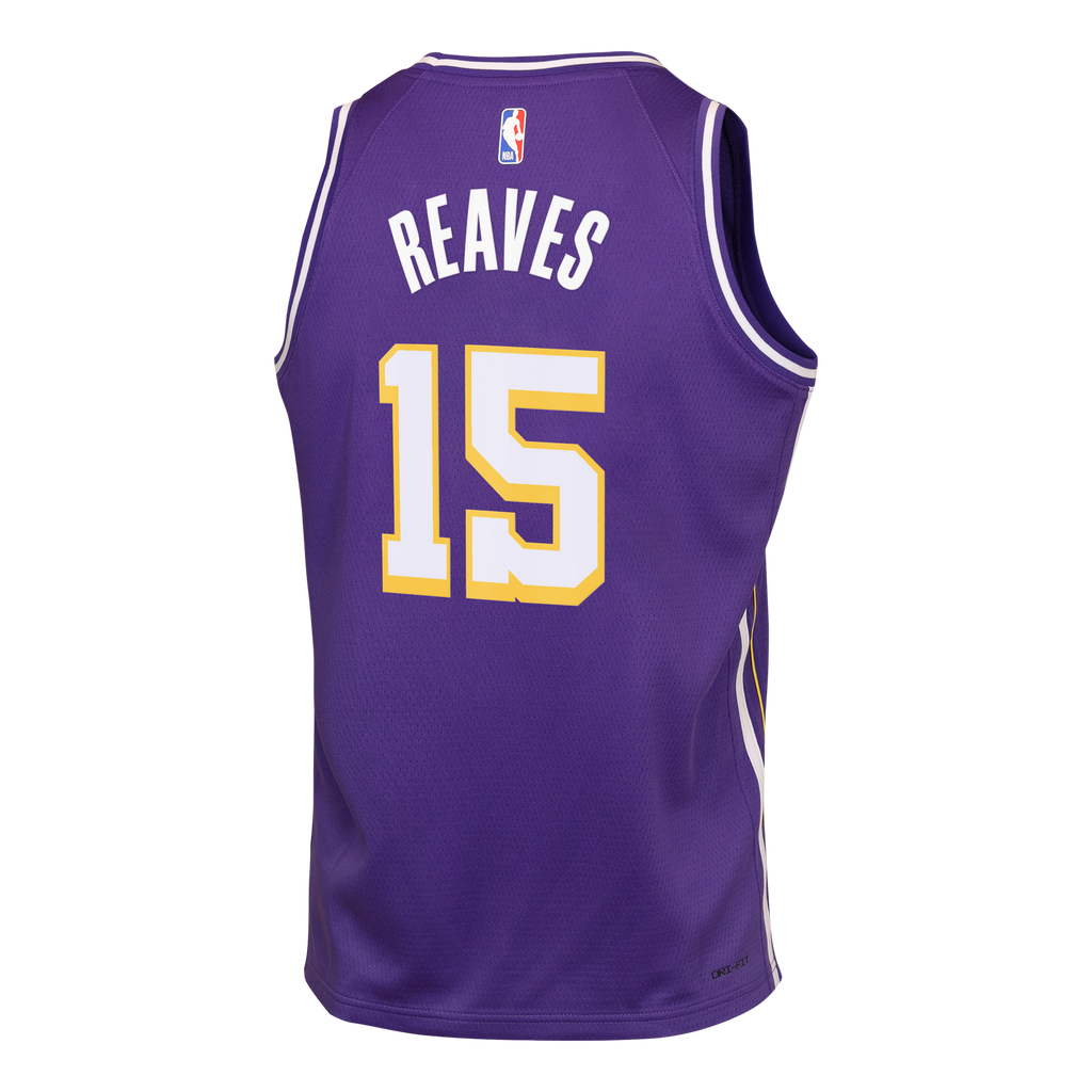 Los Angeles Lakers Jordan Brand Statement Edition Jersey - Purple - Austin Reaves - Youth NBA Team Jersey Basketball Fan Apparel