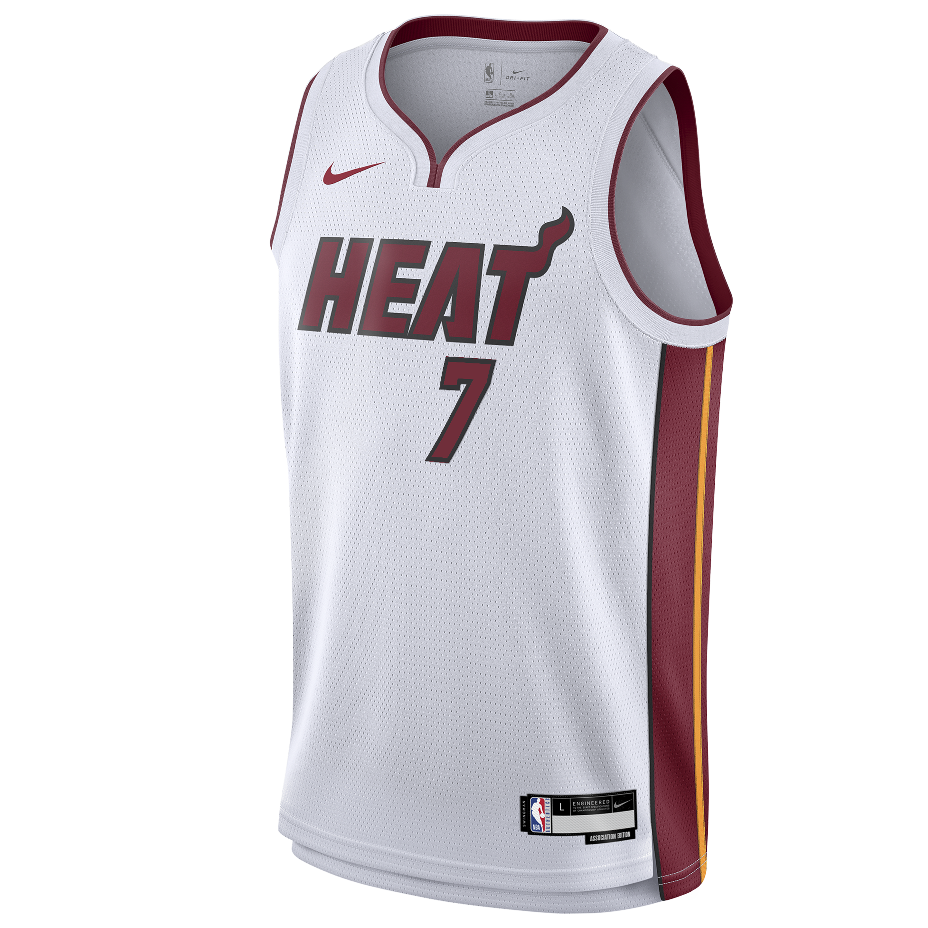 Miami Heat Nike Association Edition Swingman Jersey - White - Giannis Antetokounmpo - Youth NBA Team Jersey Basketball Fan Apparel