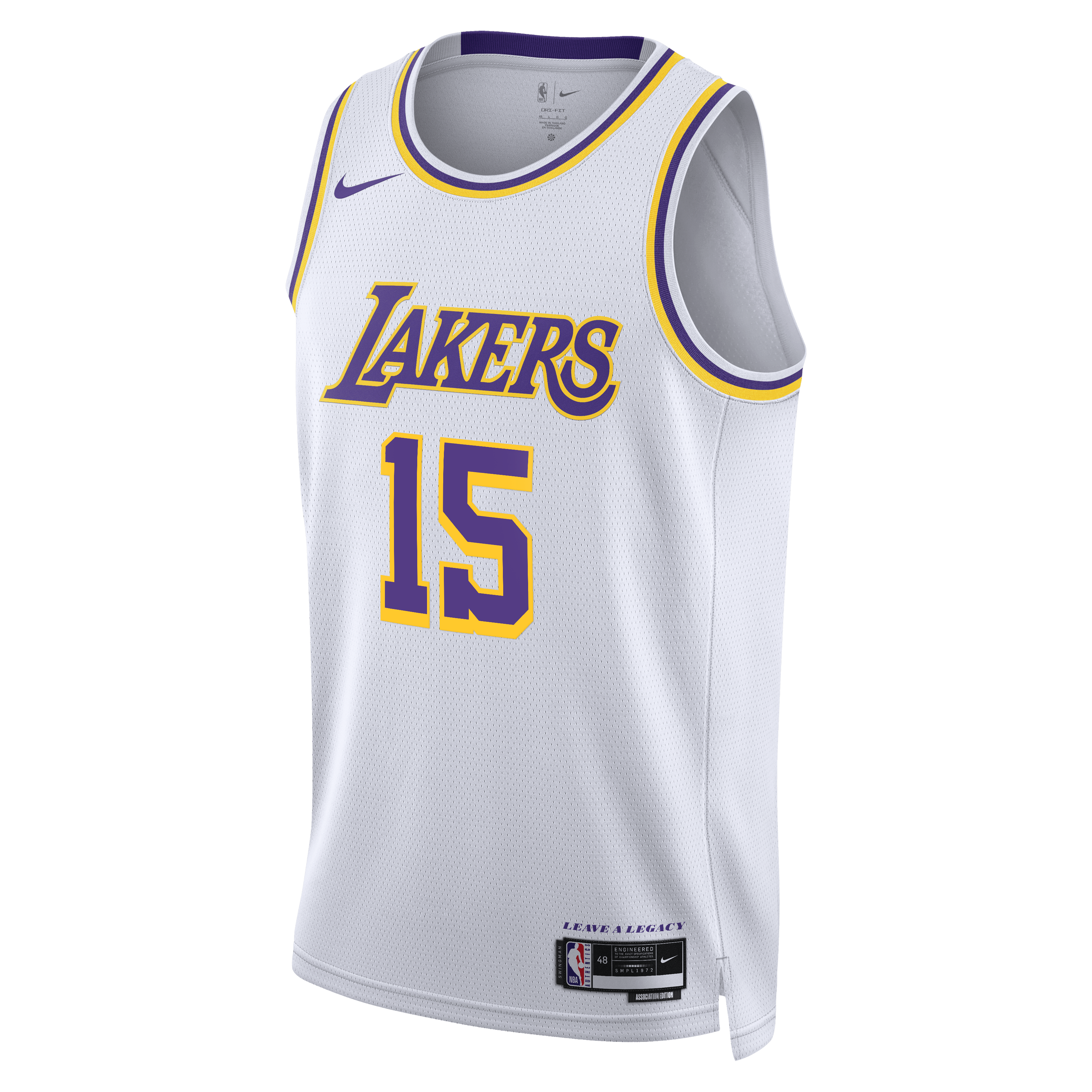 Los Angeles Lakers Nike Association Edition Swingman Jersey - White - Austin Reaves - Unisex NBA Team Jersey Basketball Fan Apparel
