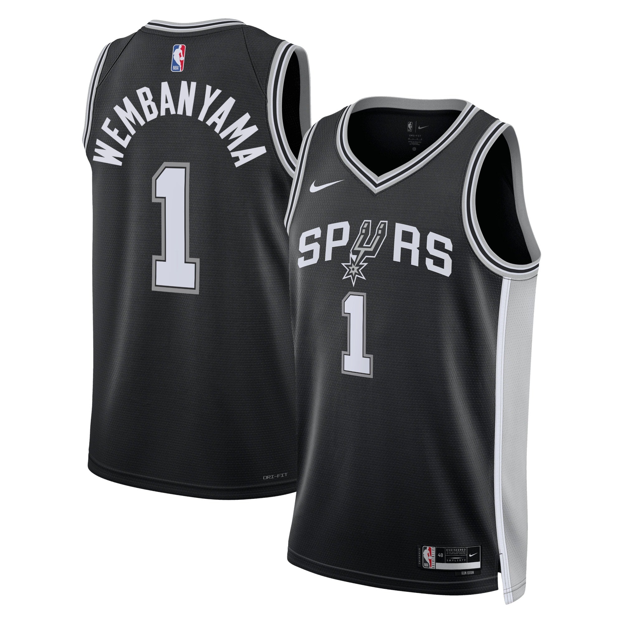 San Antonio Spurs Nike Icon Swingman Jersey - Victor Wembanyama - Men's NBA Team Jersey Basketball Fan Apparel