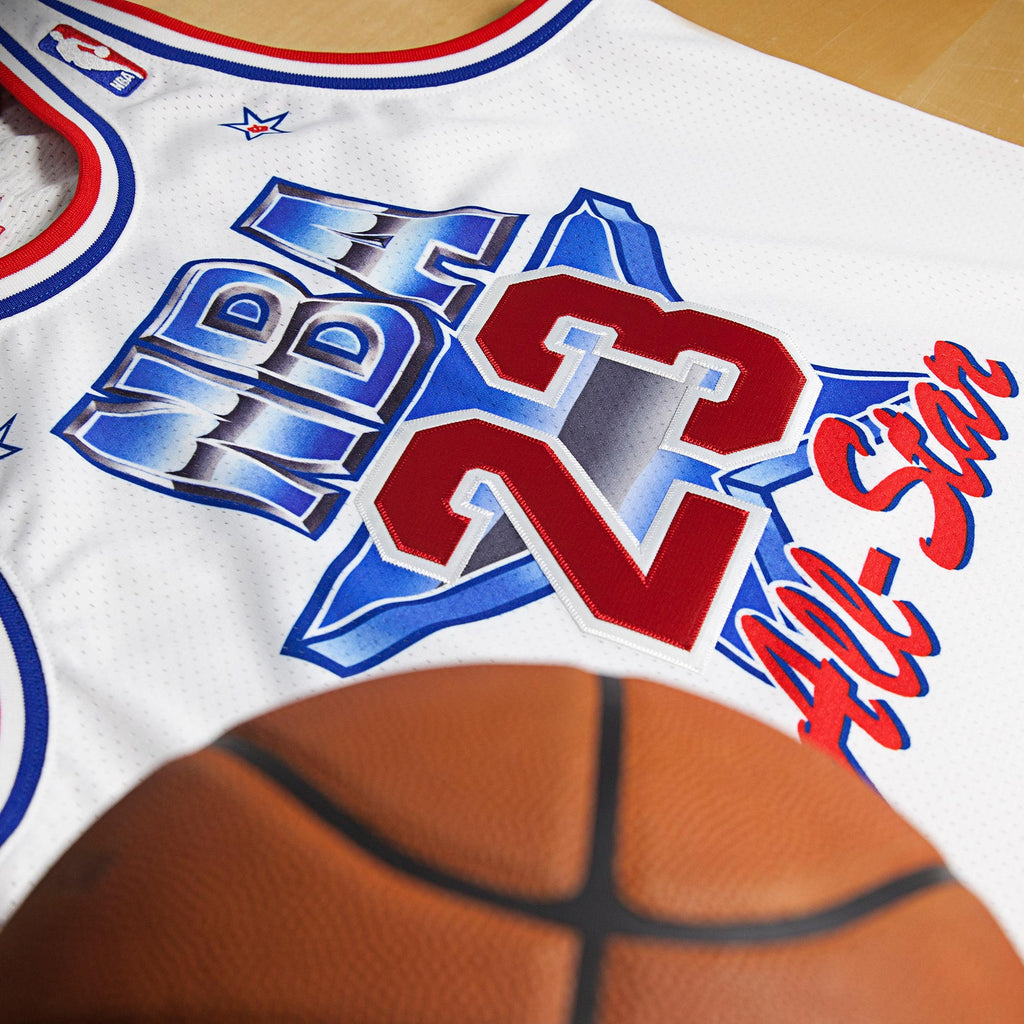 NBA All-Star East Mitchell & Ness Michael Jordan 1991 Authentic Jersey - White - Men's NBA Team Jersey Basketball Fan Apparel